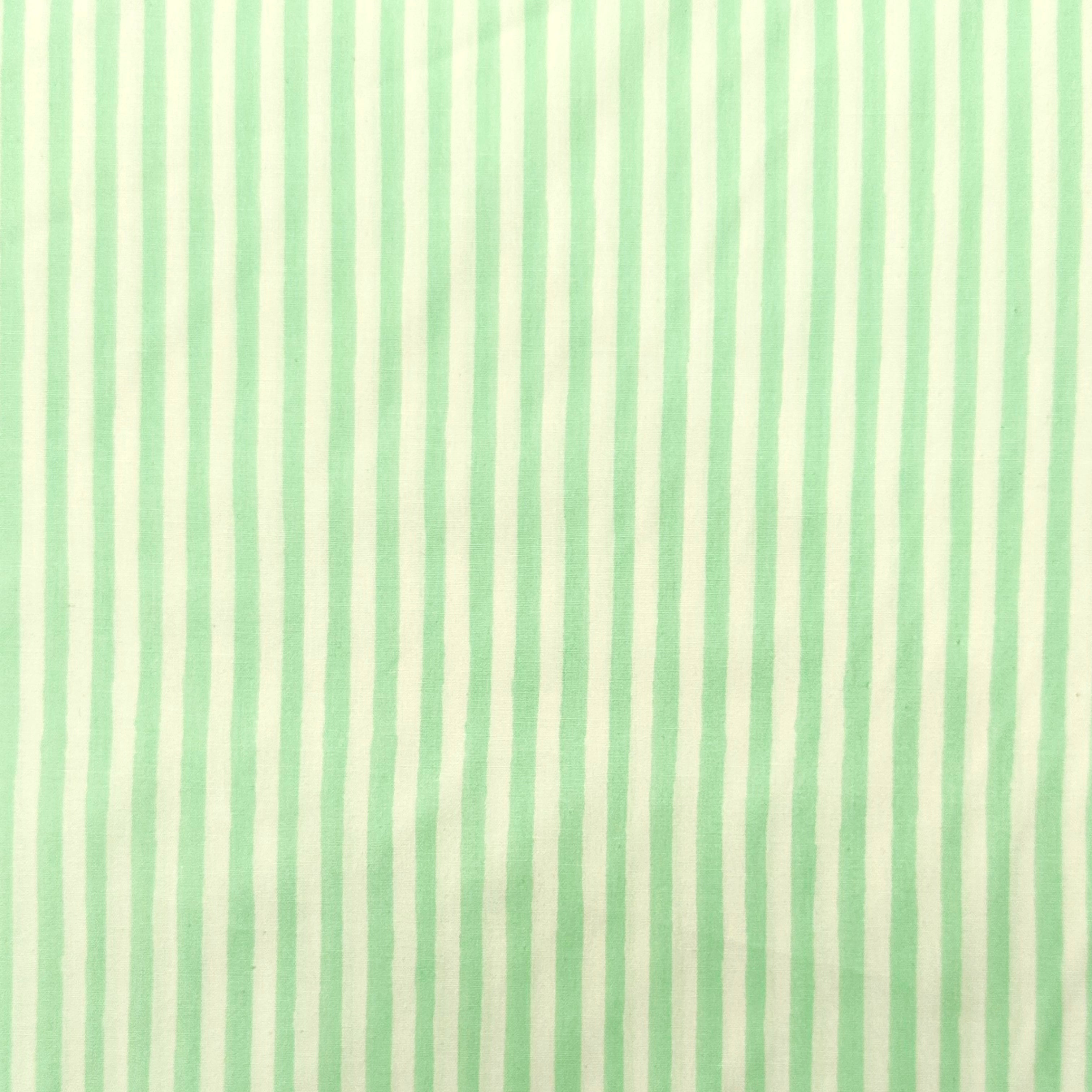 Funky Stripes Mint Green Striped T-Shirt for Men & Women - Casual Comfort Fit Cotton Tee - Perfect for Everyday Wear, Outings & Street Style Fashion