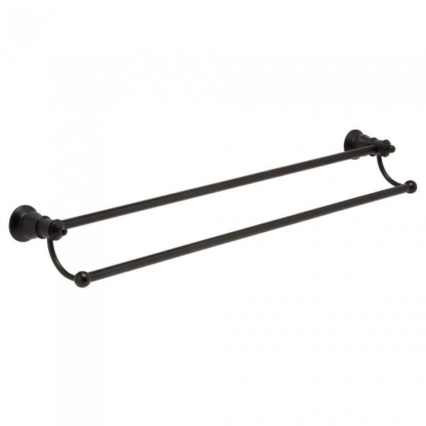 Fienza 81008B Lillian Double Towel Rail - Matte Black Bathroom Towel Holder for Modern Homes | Perfect for Bathrooms, Spas & Guest Rooms