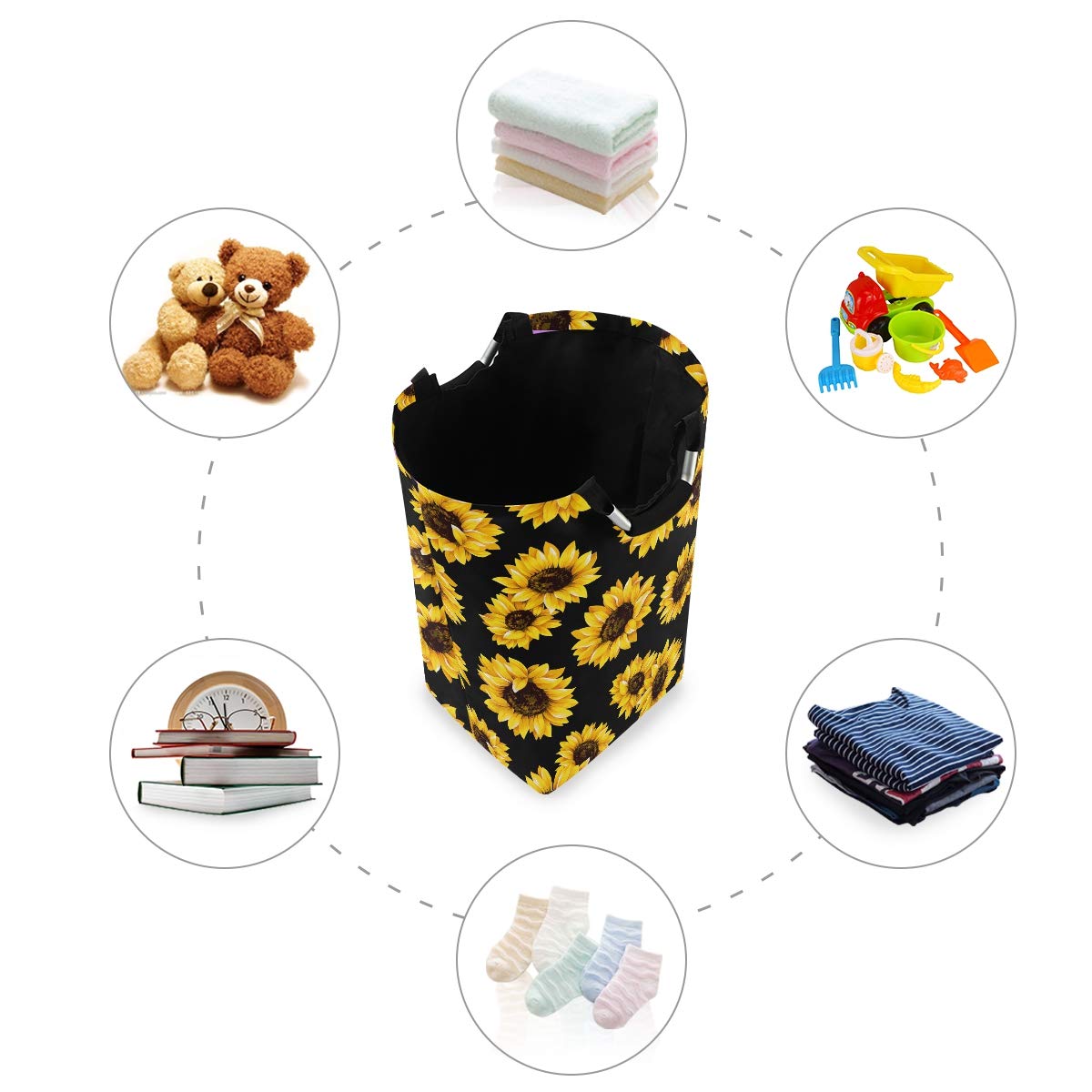Large Foldable Waterproof Laundry Hamper - Durable Oxford Cloth Collapsible Clothes Basket with Handles for Home, Bathroom, Bedroom | Perfect for Laundry Organization, Travel & College Dorm Storage
