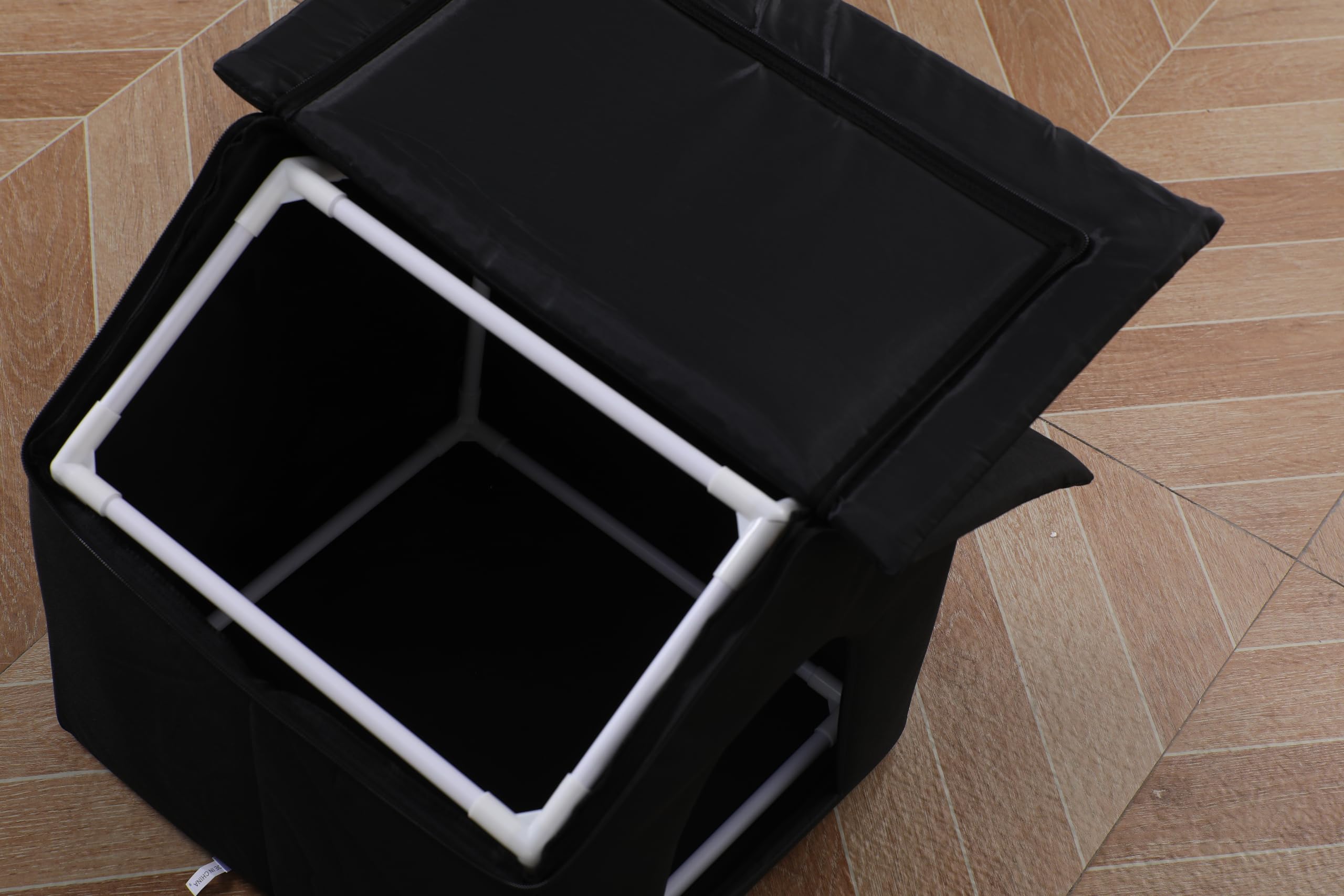 **Outdoor Cat House - Waterproof & Durable Shelter for Feral Cats & Dogs - Medium Black Pet House for Indoor/Outdoor Use - Perfect for Backyard, Garden & Patio**