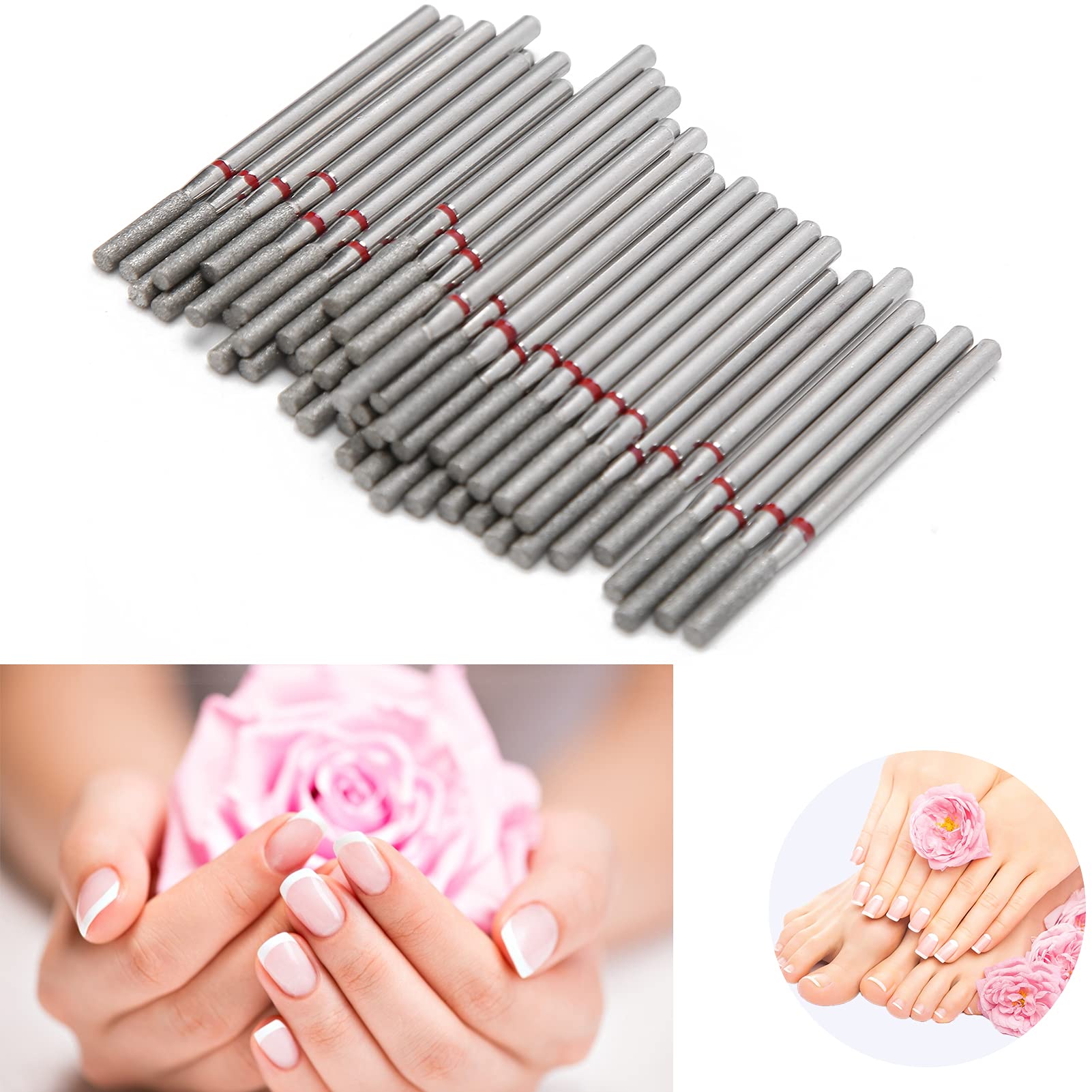 Professional Nail Drill Bits for Manicures - Nail Polishing & Sanding Heads for Home & Salon Use - Perfect for DIY Nail Care & Professional Grooming