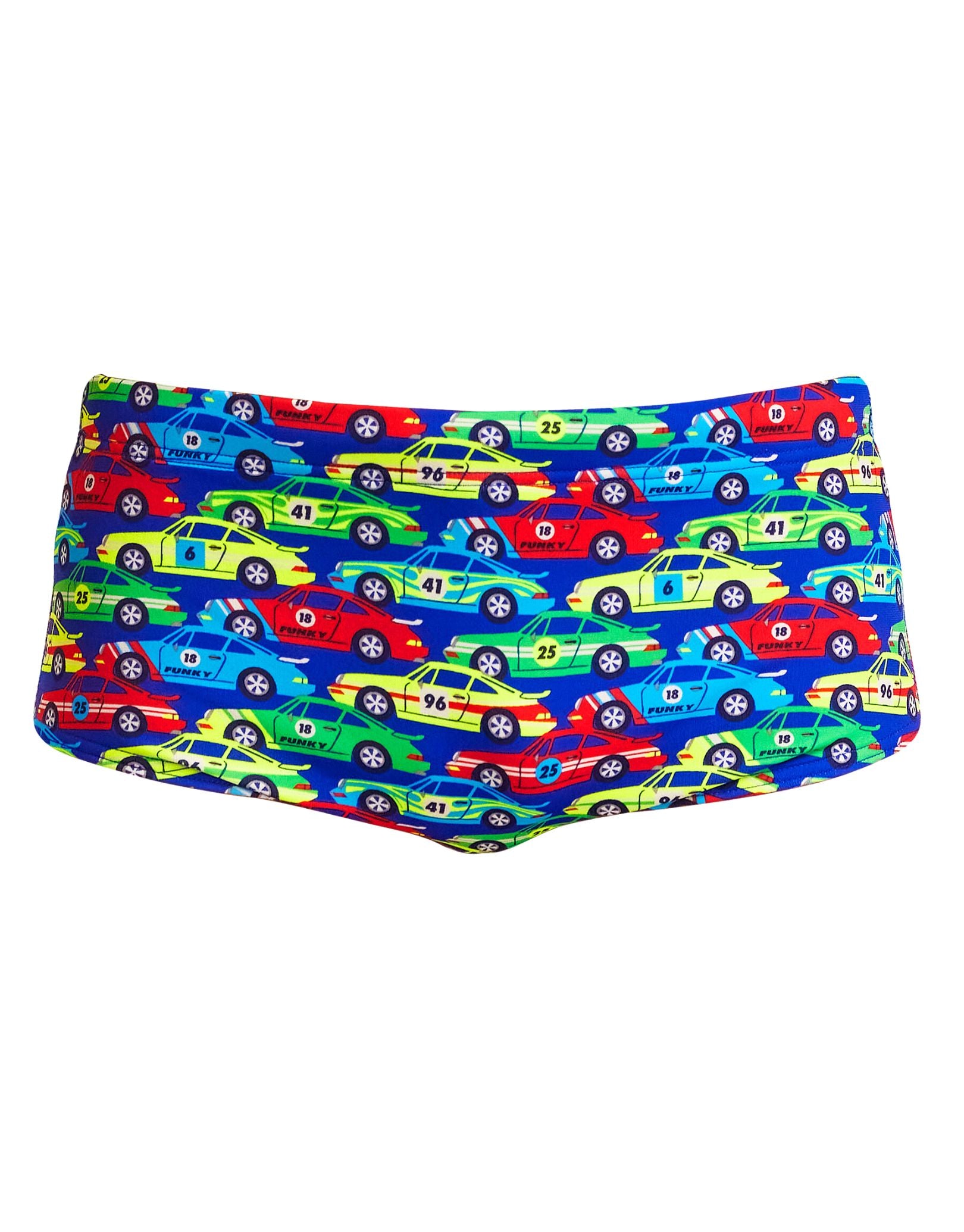 Boys' Car Stacker Sidewinder Swim Trunks - Quick-Dry Beach Shorts for Swimming, Pool Party & Summer Vacation