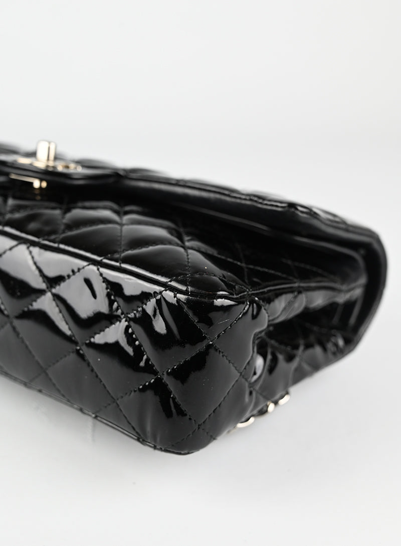 Chanel 2.55 Black Vernis Leather Handbag - Luxury Quilted Shoulder Bag for Women | Perfect for Evening Parties & Formal Events