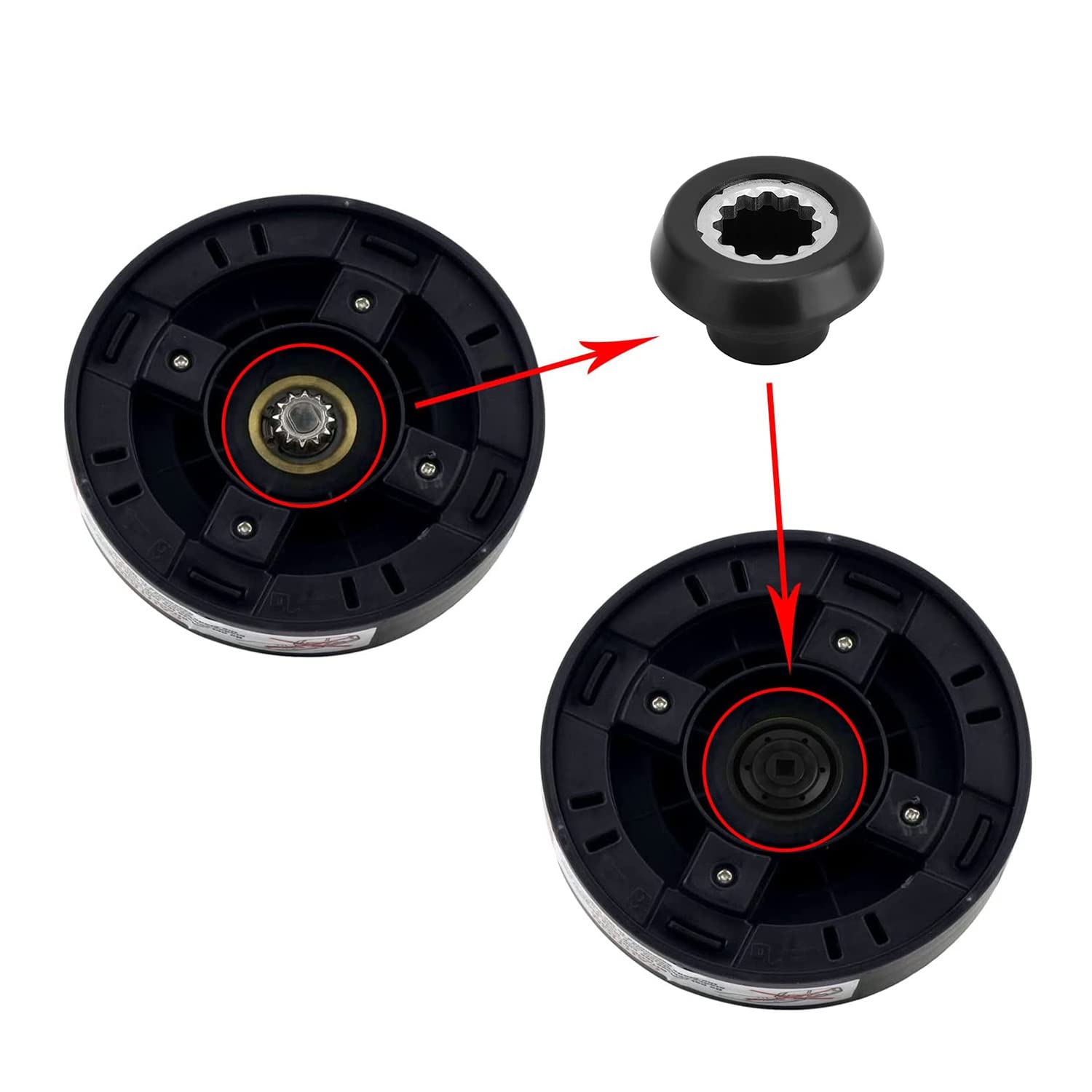 ZYAMY Blender Drive Socket Kit - Compatible with RX N17-1001/NB-301S 1700W Professional Blender Juicer Mixer - Base Gear Replacement Accessories for Smoothies, Juicing & Food Prep