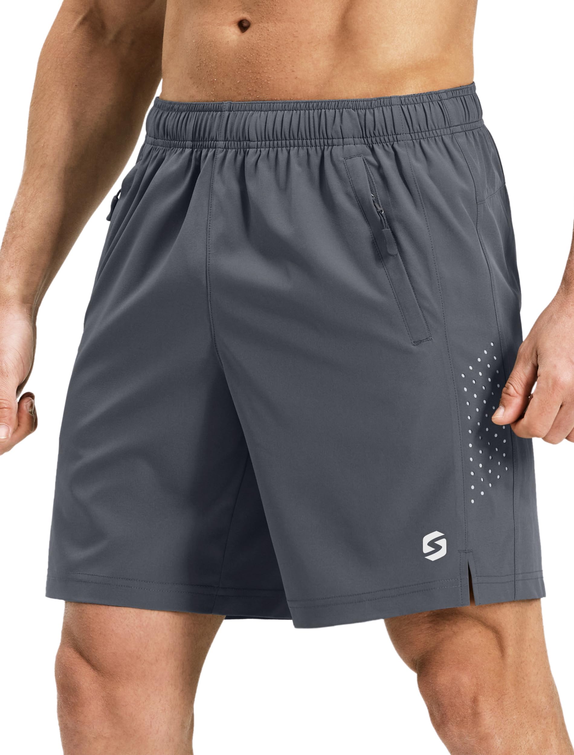 Men's 7 Inch Running Shorts Quick Dry Lightweight Athletic Workout Shorts with 3 Zipper Pockets for Gym, Tennis & Outdoor Sports | Breathable Comfort for Jogging, Training & Active Lifestyle