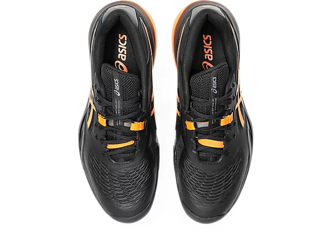 ASICS Men's Gel Resolution X Tennis Shoes - Black/Shocking Orange | High-Performance Court Shoes for Competitive Play & Training