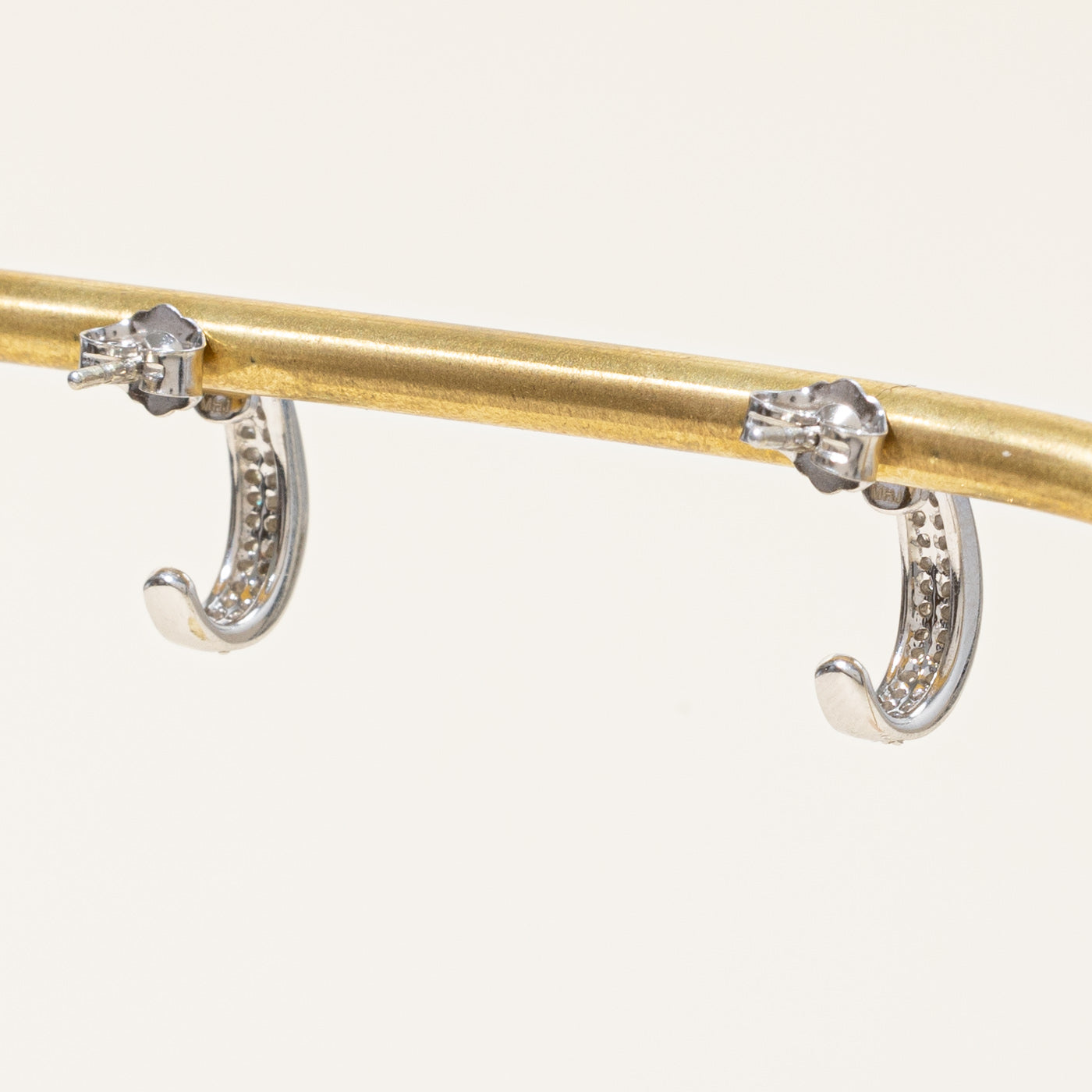 0.30ctw Diamond Half Huggie Earrings for Women - Elegant Gold Hoop Earrings for Everyday Wear & Special Occasions