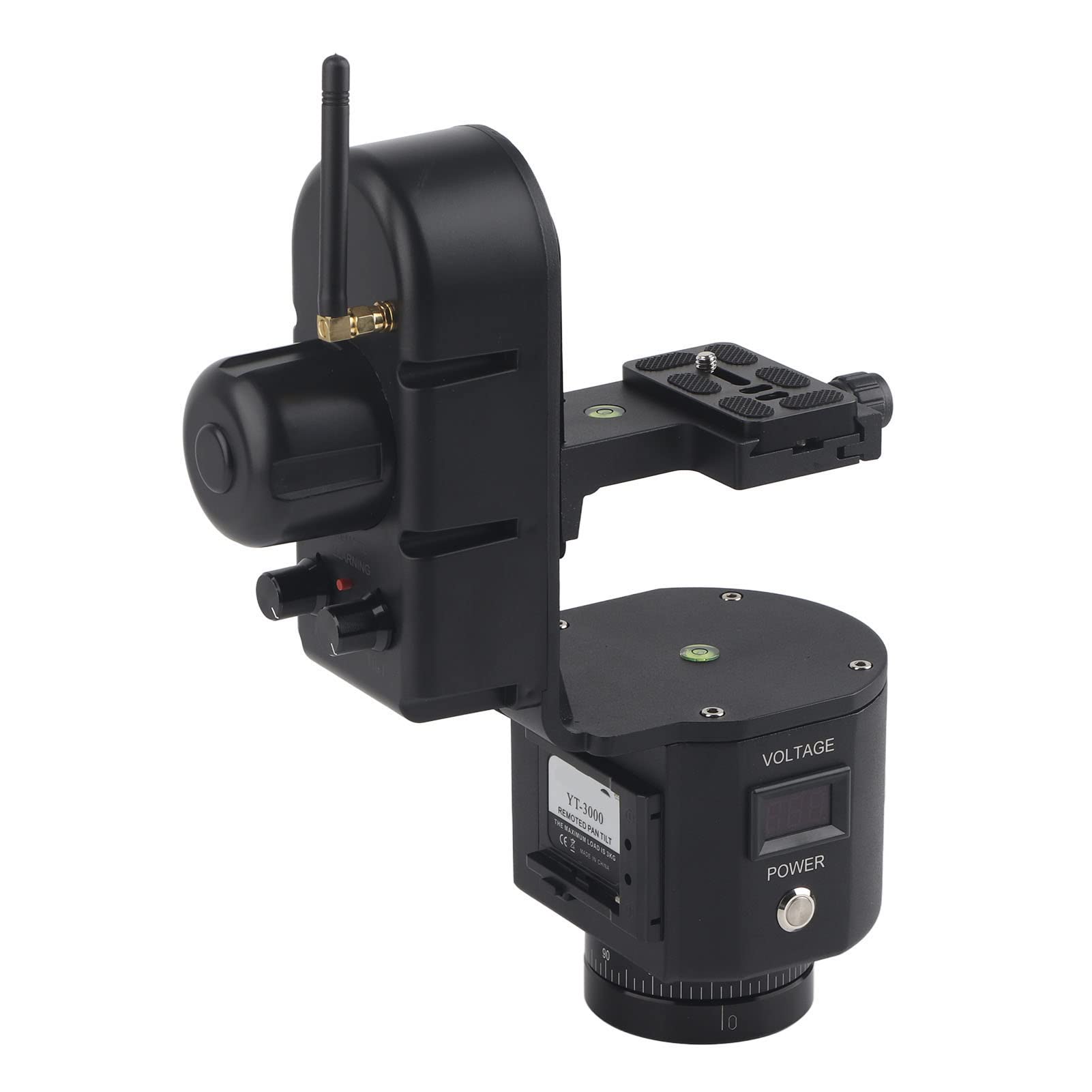 Professional Electric Pan Tilt Head for DSLR Camera - 360° Panoramic Rotation with 3kg Load Capacity | Wireless Remote Control (50m Range) & WiFi Monitoring | Perfect for Movie Shooting, Time-Lapse Photography & Live Streaming