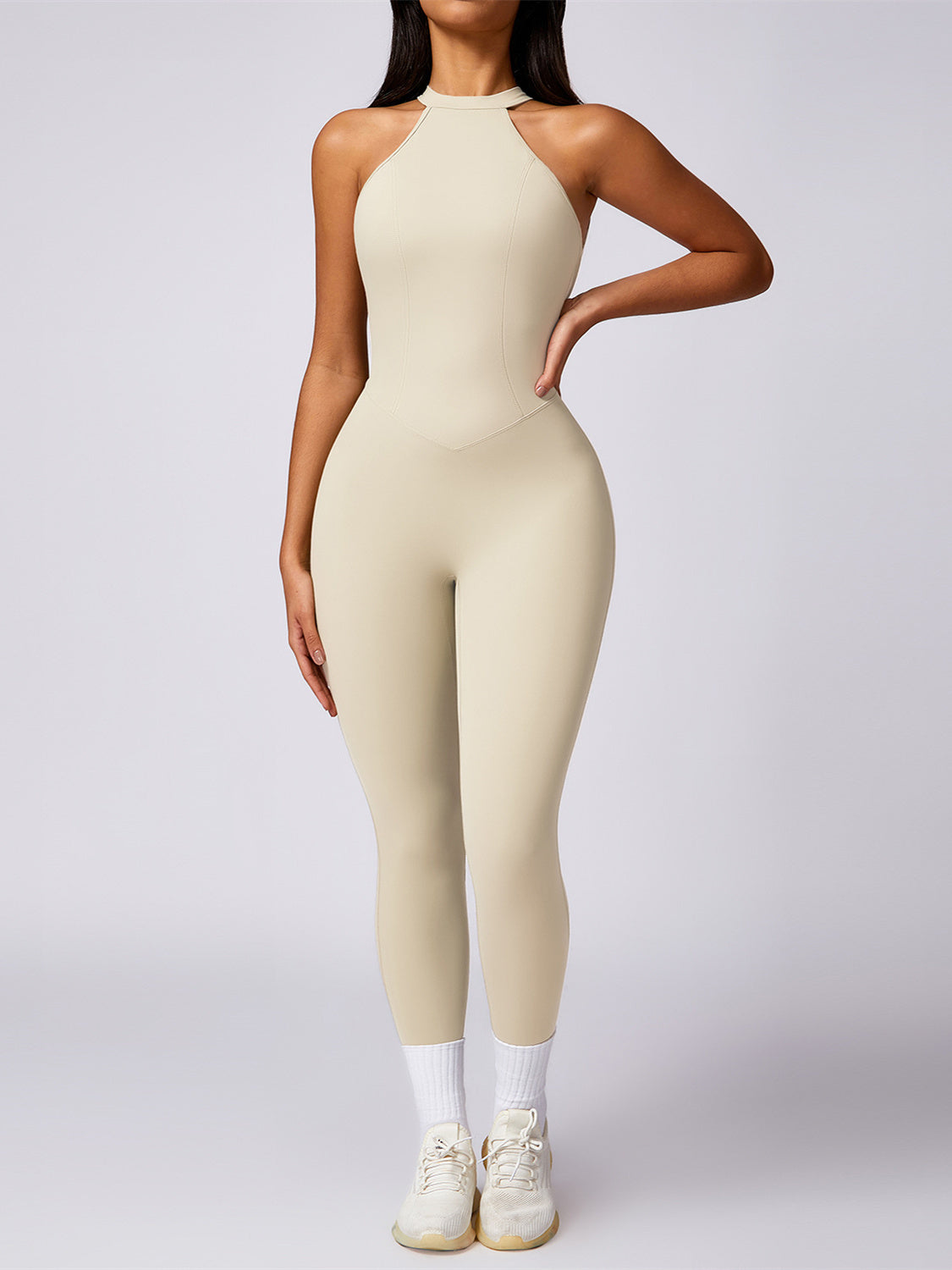 ZASUWA Women's Sexy Backless Scrunch Bum Jumpsuit - Bodycon Romper for Clubwear, Night Out & Beach Vacation
