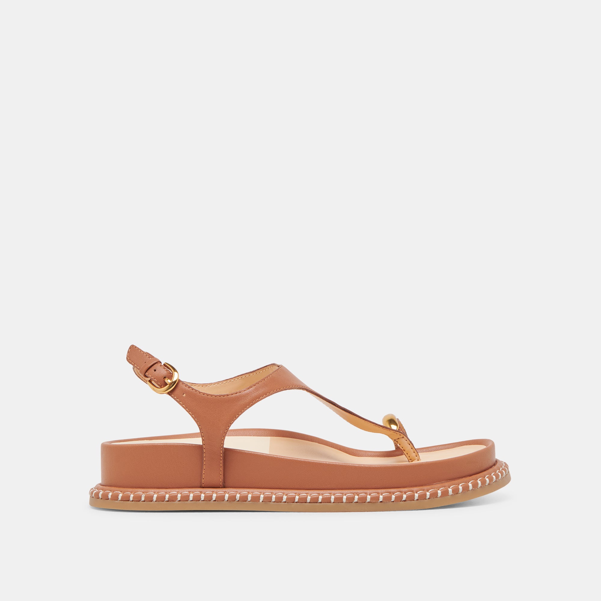 Stefan Genuine Leather Sandals for Men - Comfortable Saddle Leather Flip Flops - Perfect for Beach, Vacation & Casual Wear