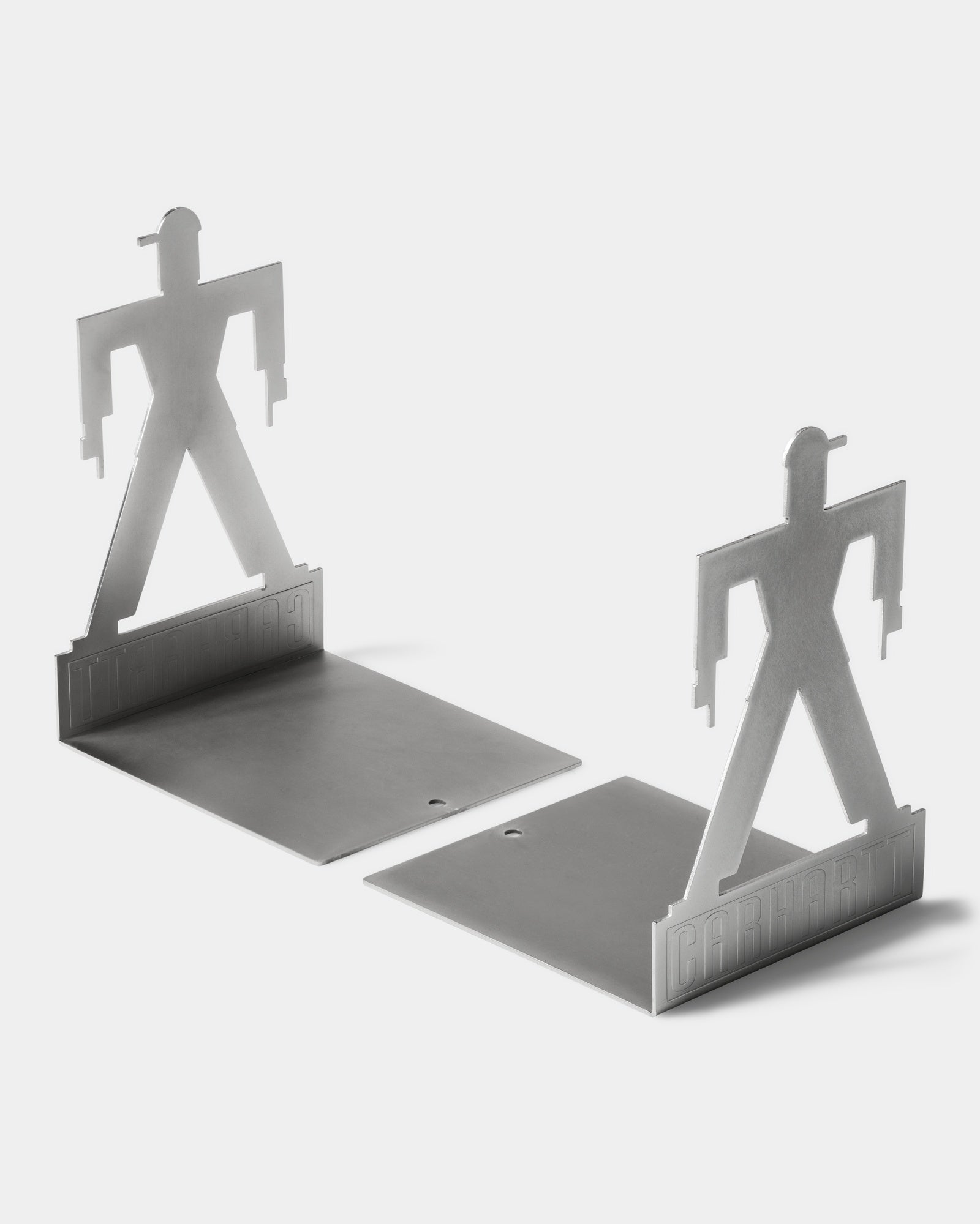 Silver Bookends for Heavy Books - Decorative Foundation Bookends for Shelves, Desks & Home Office Organization