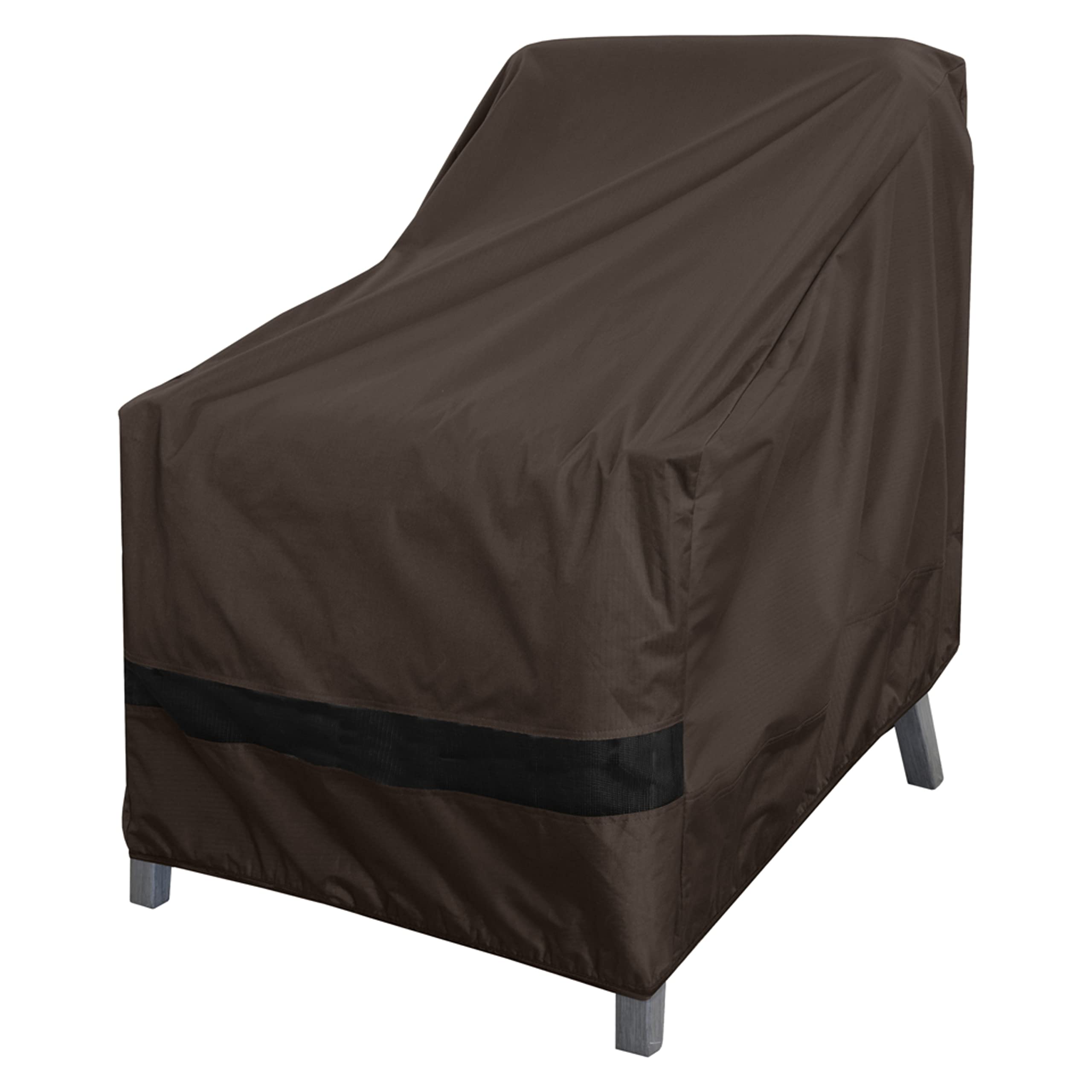 True Guard Heavy Duty 600D Rip-Stop Waterproof Patio Furniture Covers - UV, Fade & Stain Resistant Outdoor Furniture Protection (4-Pack, Dark Brown) - Perfect for Sofa Sets, Sectionals & Dining Tables in Backyard, Deck or Garden