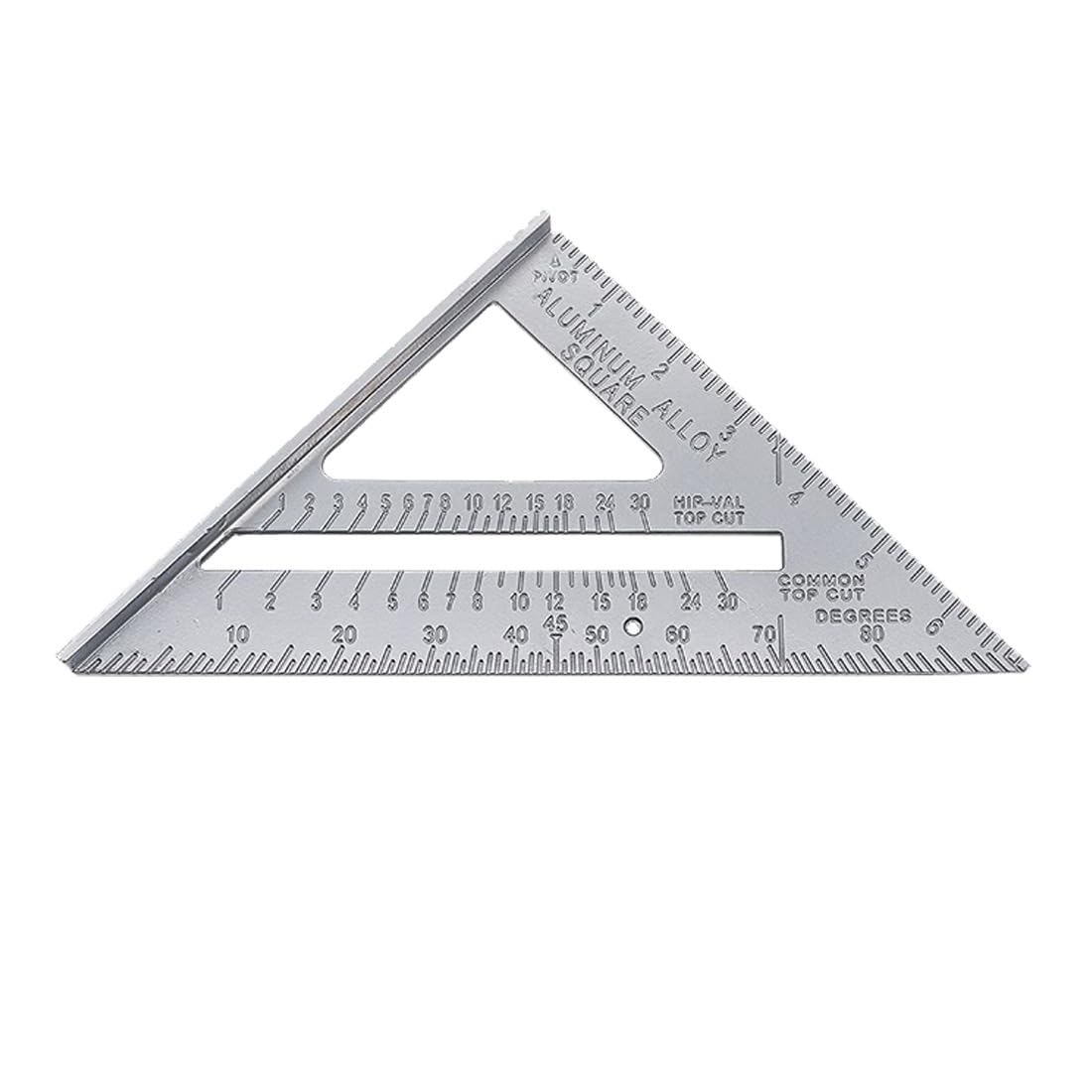 Utoolmart 7-inch Aluminum Rafter Square - Precision Carpenter Layout Tool with Angle Protractor for Woodworking, Framing & DIY Projects | Durable Triangle Ruler for Accurate Measuring & Marking