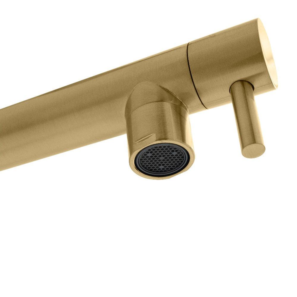 ZLINE Van Gogh Pull Down Spring Kitchen Faucet with Pot Filler in Champagne Bronze - High Arc Commercial Style Faucet for Modern Kitchens, Perfect for Cooking, Washing Dishes & Filling Large Pots (VNG KF CB)