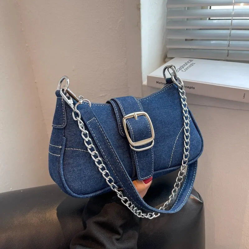 Stylish Denim Crossbody Bag for Women - Customizable Personalized Design with Premium Texture - Perfect for Casual Outings, Travel & Everyday Use
