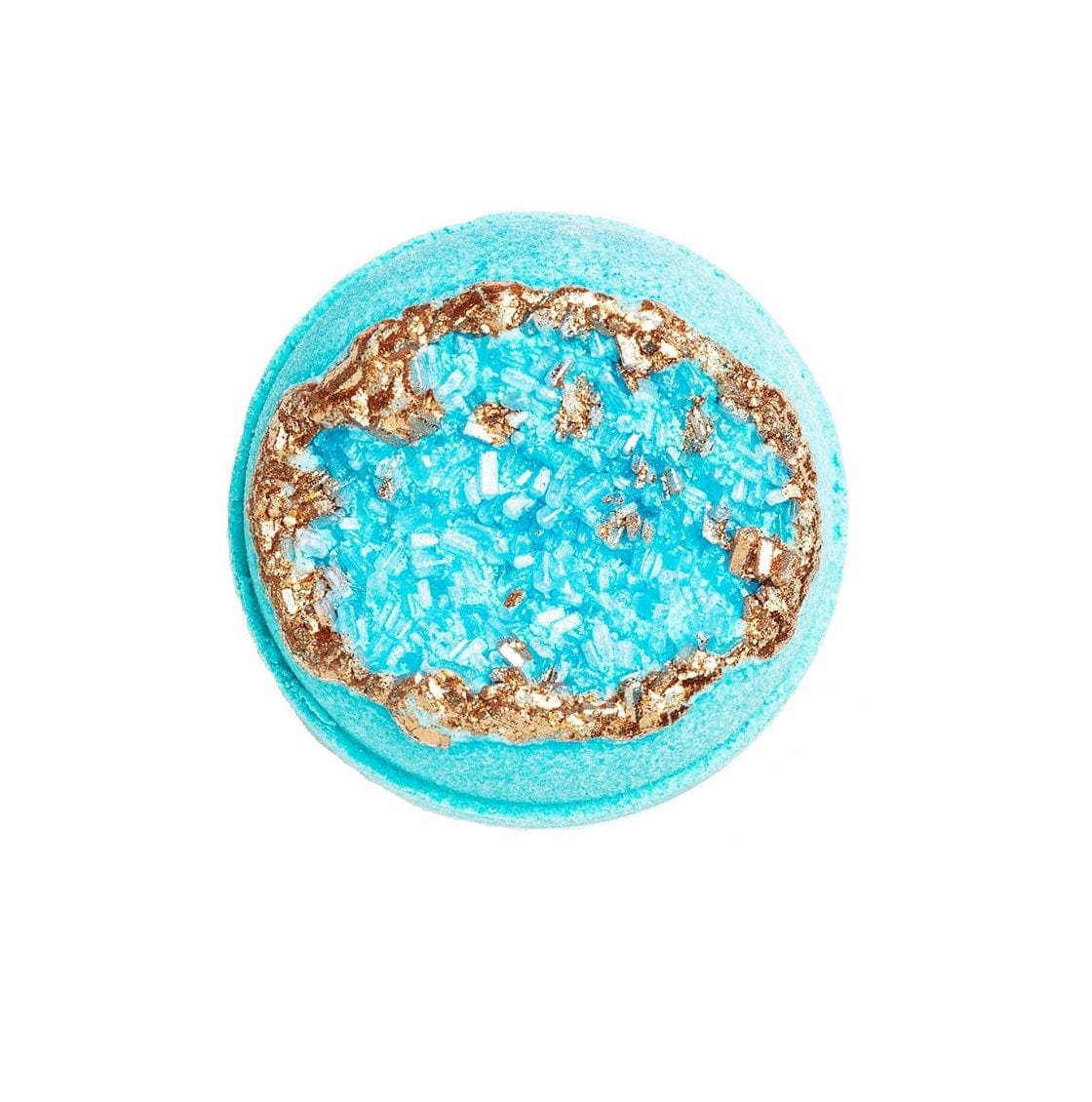 Amazonite Geode Calming Bath Bomb for Relaxation & Stress Relief - Natural Mineral Infused Self Care Gift for Women, Spa Night at Home