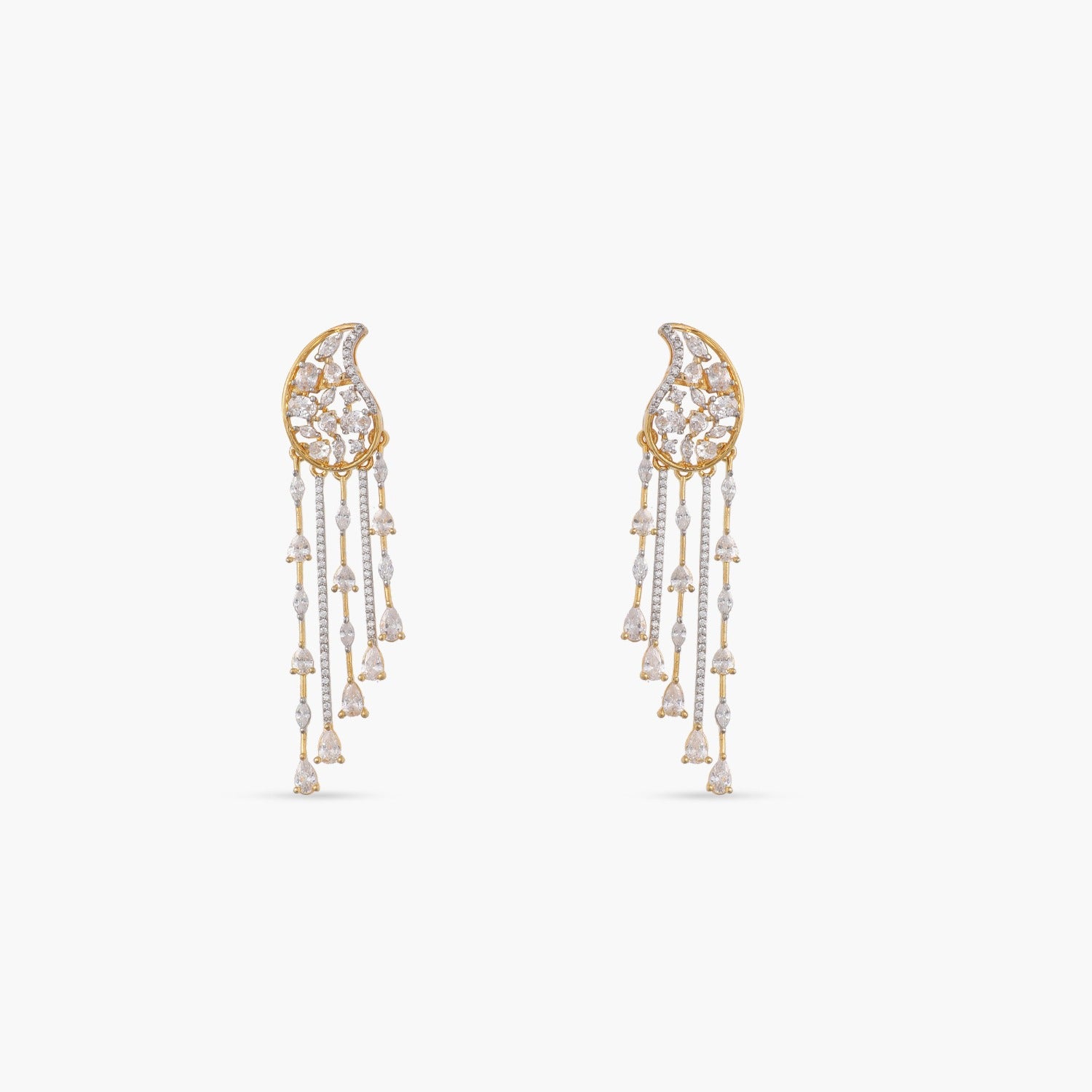 Karina CZ Drop Earrings - Elegant Cubic Zirconia Dangle Earrings for Women | Perfect for Weddings, Parties & Special Occasions