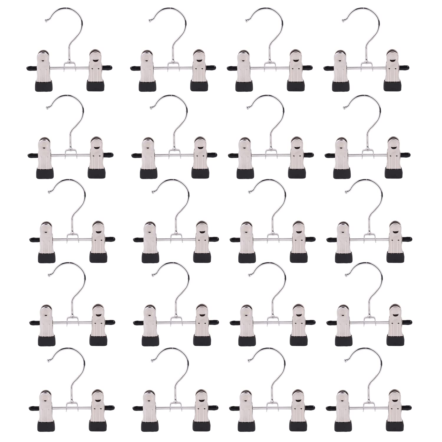 20 Pack Heavy Duty Boot Hangers - Space Saving Closet Organizer for Hats, Pants, Towels, Socks, Handbags & Underwear | Perfect for Closet, Laundry Room & Dorm Organization (Double Hook Design)