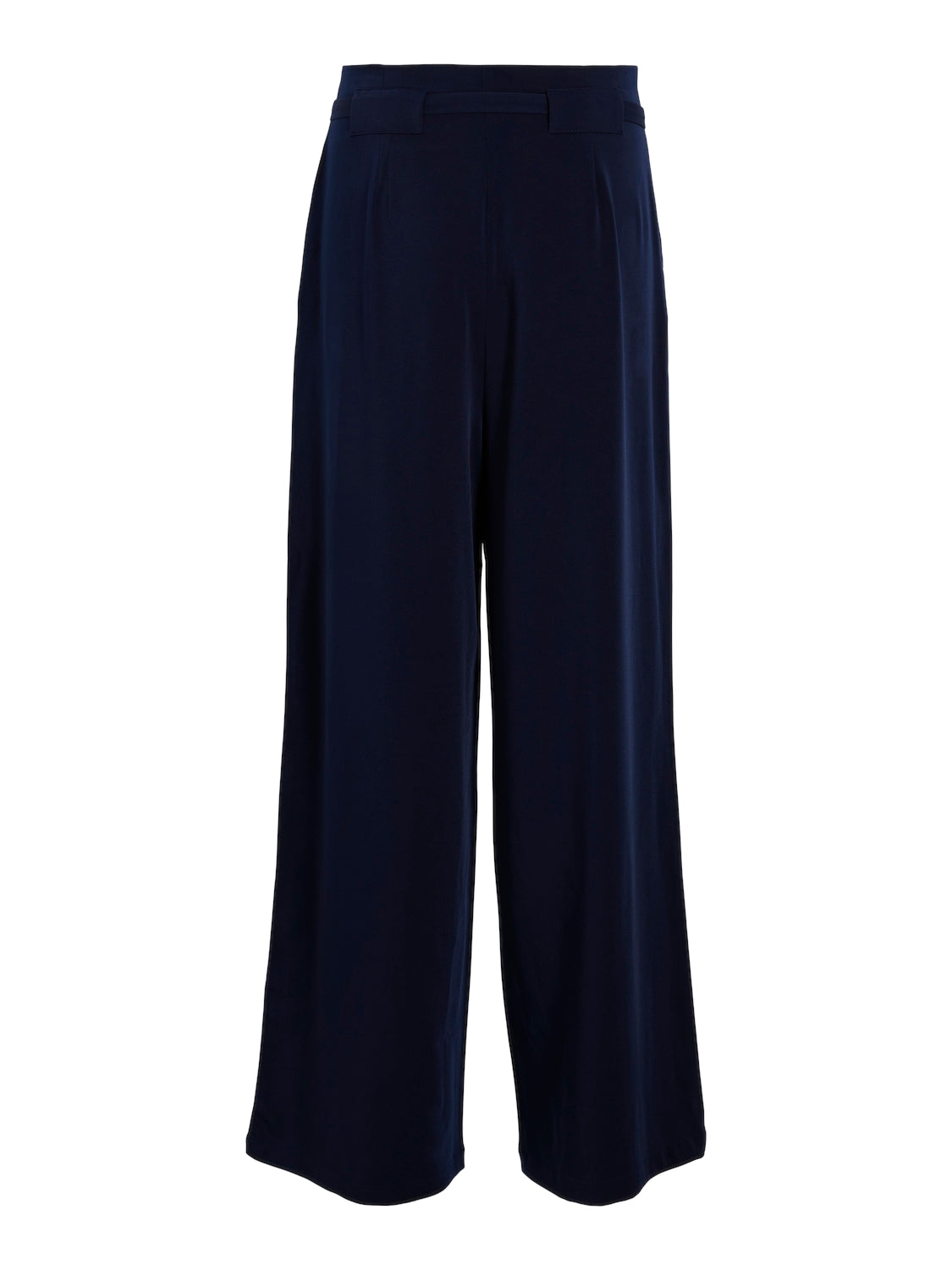 Elin Wide Leg Pants for Women - High Waisted Flowy Trousers in Navy Blue | Comfortable Office Wear & Casual Outfits