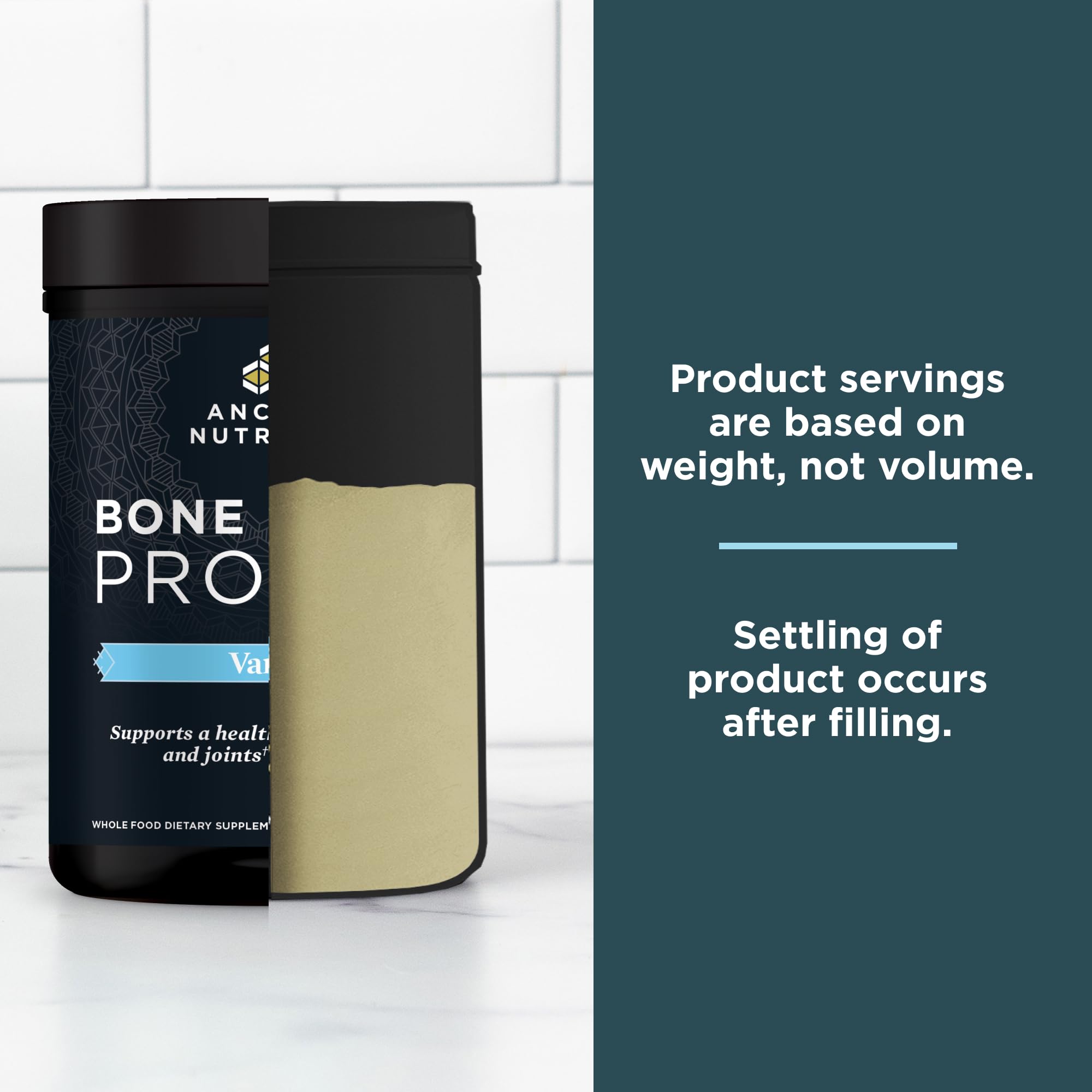 Ancient Nutrition Grass Fed & Cage Free Bone Broth Protein Powder - 20g Protein Per Serving with Hydrolyzed Collagen Peptides, Glucosamine & Chondroitin - Supports Joint & Gut Health - Vanilla Flavor (20 Servings) - Ideal for Post-Workout Recovery, Keto Diet & Immune System Boost