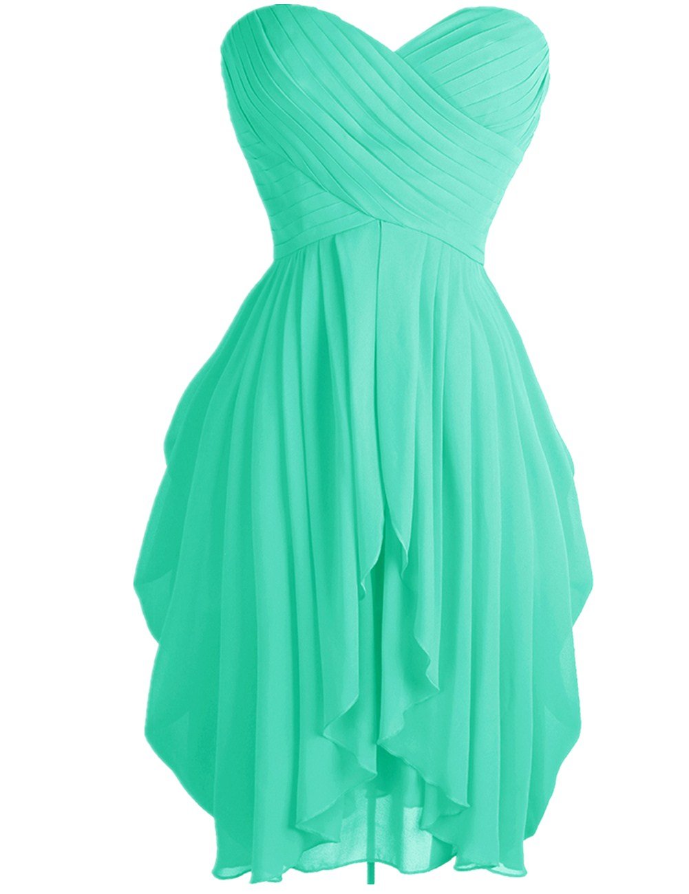FEESHOW Junior's Party Chiffon Dresses - Strapless Sweetheart Neckline with Lace Up Back, Prom & Homecoming Dresses for Teens - Perfect for Formal Dances, Weddings & Special Occasions