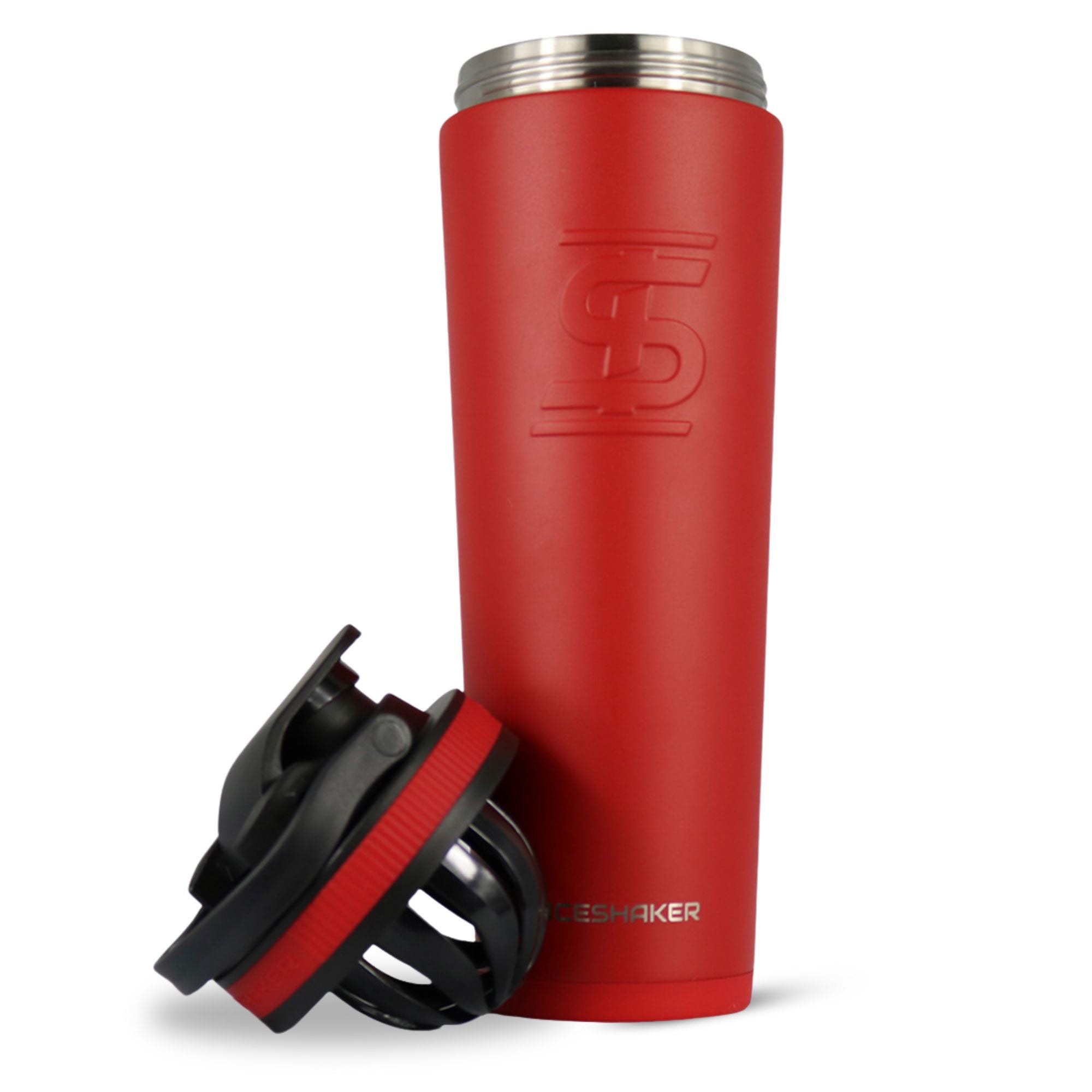 Premium Stainless Steel Ice Shaker Bottle - Leakproof Protein Shaker for Gym, Workouts & Travel - BPA-Free Fitness Water Bottle with Mixing Ball - Ideal for Protein Powder, Pre-Workout & Smoothies