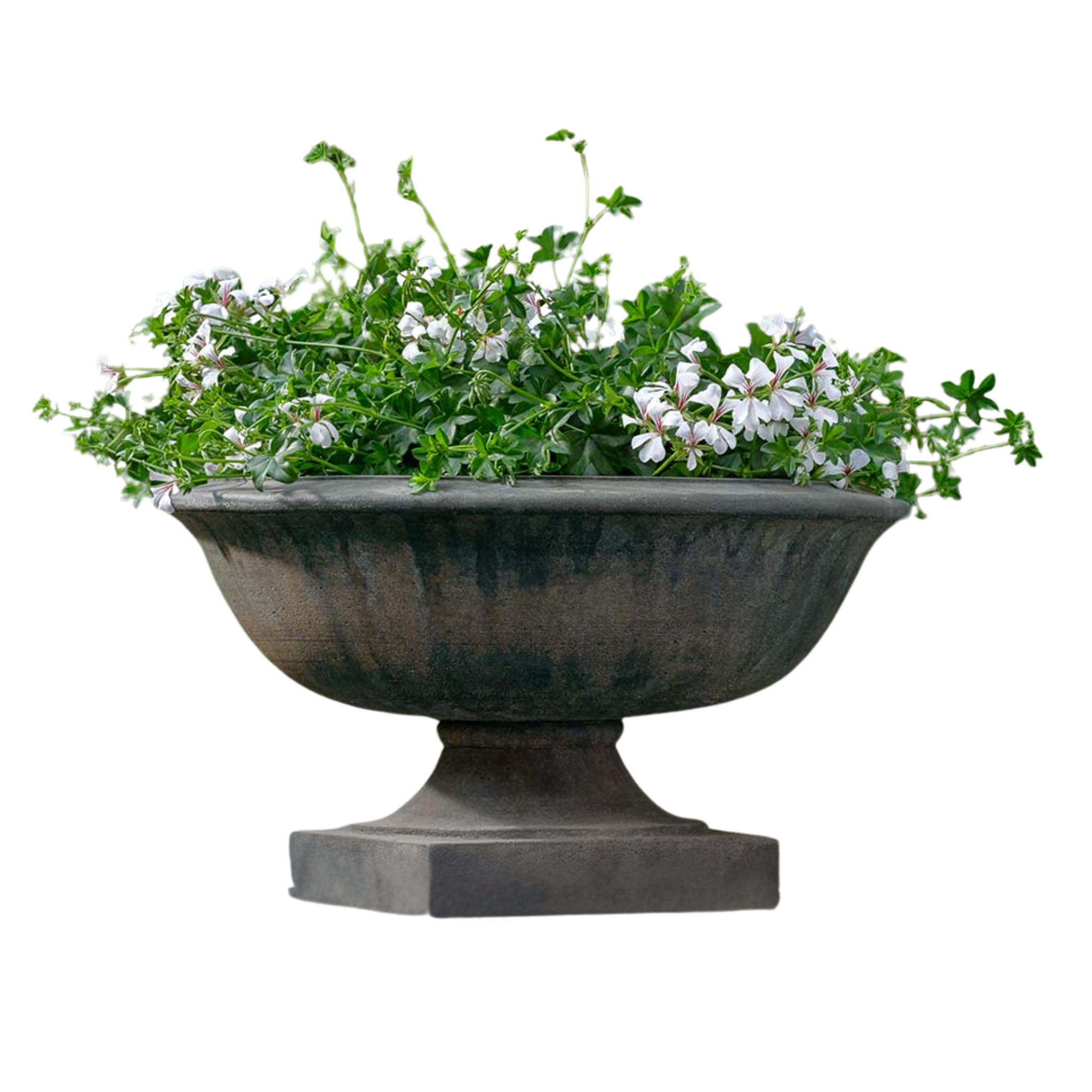 Cast Stone Apsley Urn Planter - Elegant Garden Decor for Outdoor Flowers & Plants | Perfect for Patio, Lawn, and Porch Landscaping