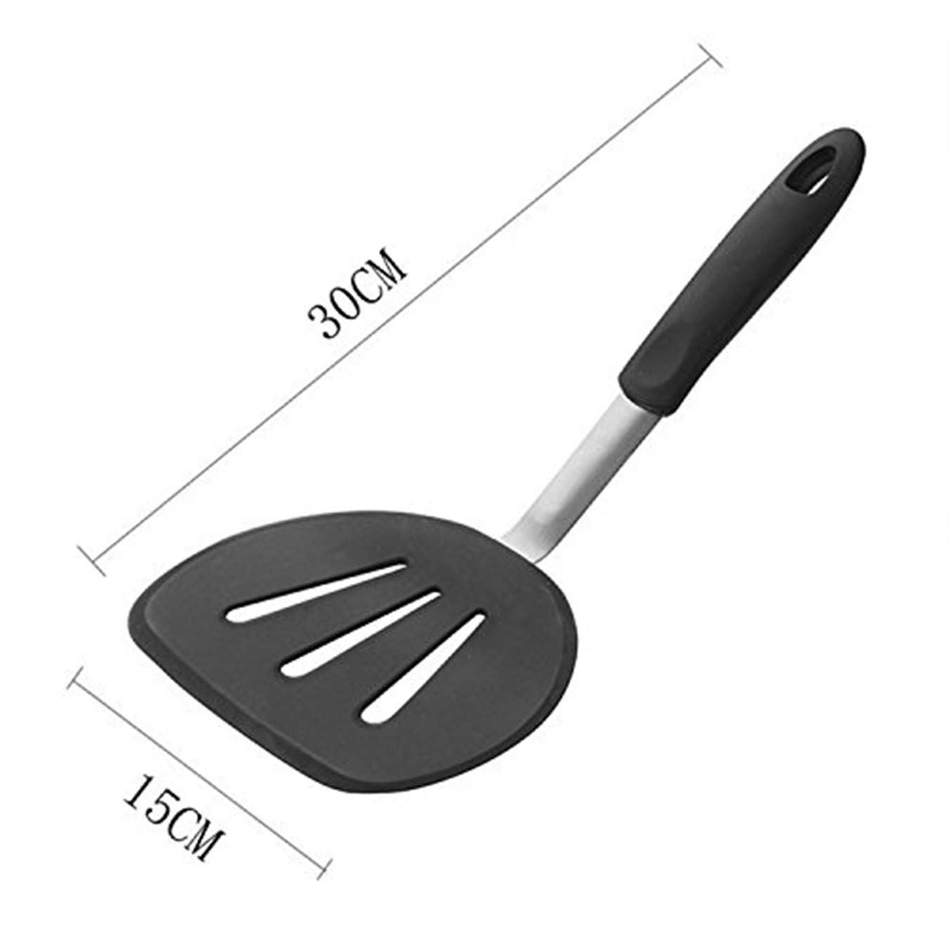Premium Silicone Turner Spatula - Heat-Resistant Non-Stick Pancake Flipper, Egg Turner & Omelet Spatula for Cooking - Wide Rubber Kitchen Utensil for Flipping Burgers, Fish & Large Foods - Perfect for Breakfast, Baking & Grilling