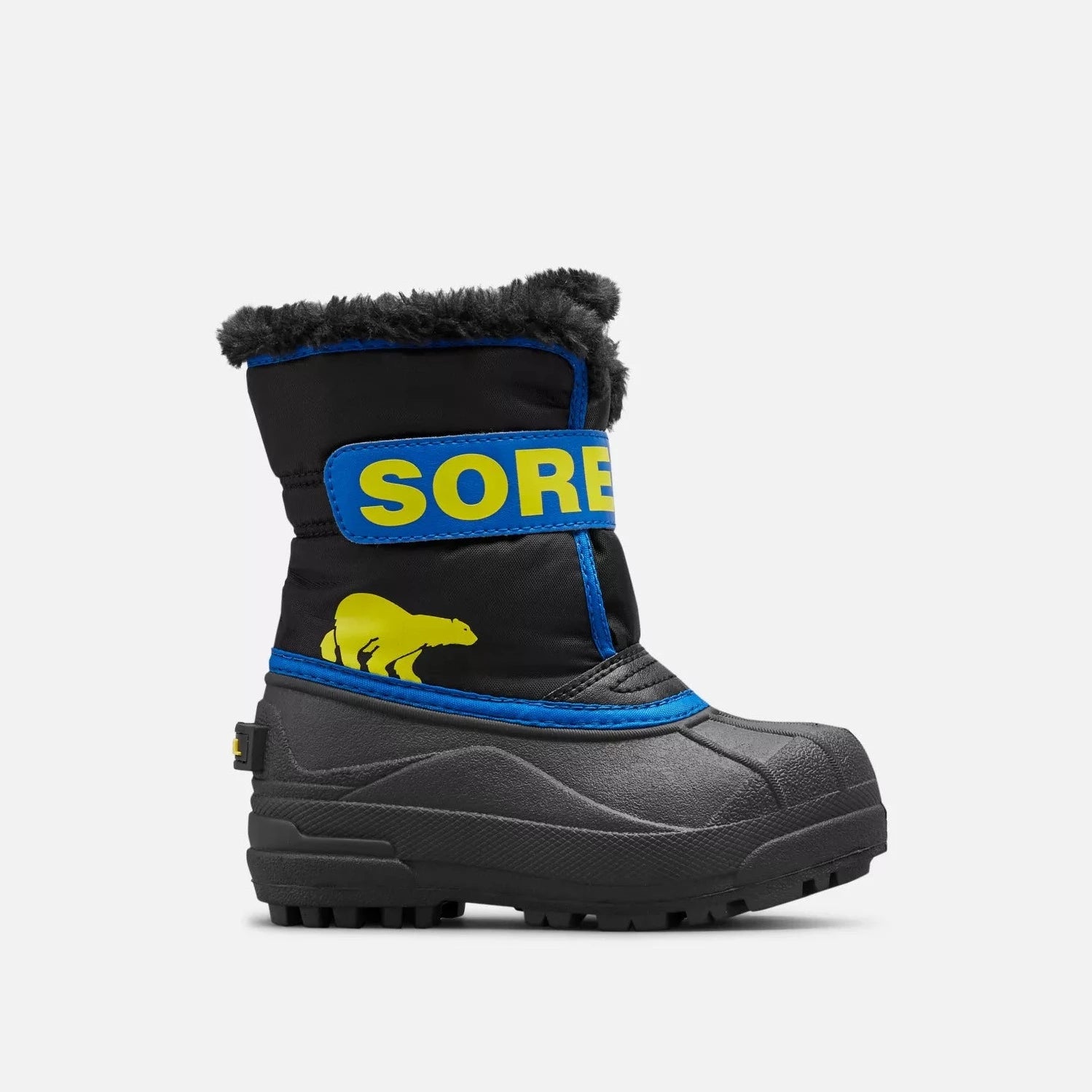 Sorel Kids' Snow Commander Boots - Waterproof Winter Boots for Toddlers, Black/Super Blue - Perfect for Snow Play & Outdoor Adventures