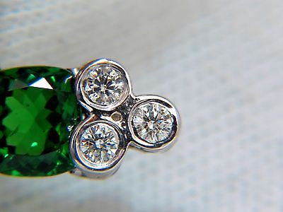 7.42CT Natural Vivid Green Tsavorite Diamond Cross Pendant in 14K Gold - Elegant Jewelry for Women, Perfect Gift for Christmas, Birthday & Special Occasions