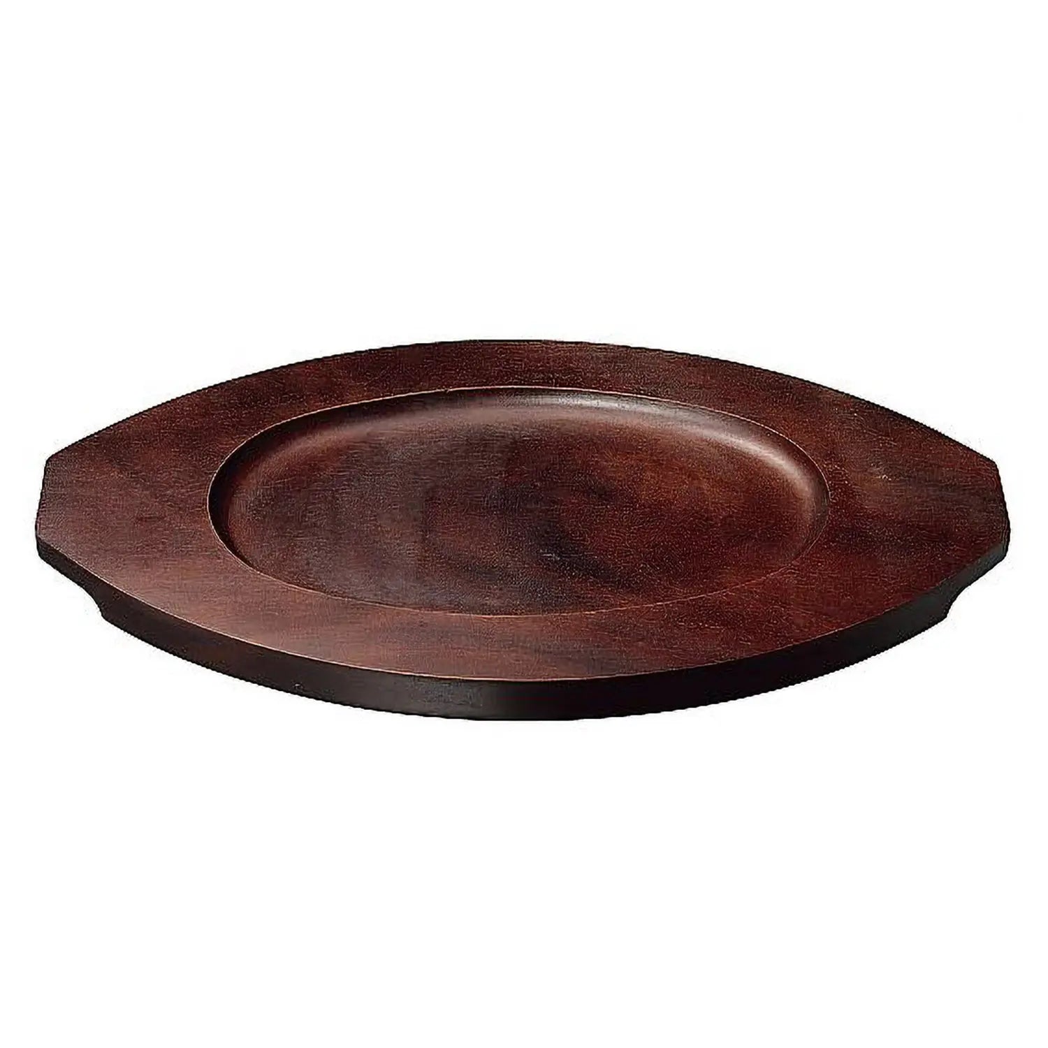 Premium EBM Oval Wooden Base for Sizzler Platter - Durable Wood Serving Tray for Hot Dishes - Perfect for Restaurants, Catering & Home Entertaining