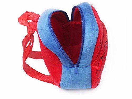 Black Hill Kids School Backpack for Boys & Girls Ages 3-5 | 11L Cartoon Spider-Man Soft Toy Backpack Gift | Durable Lightweight Bookbag for Preschool, Kindergarten & Travel (Red)