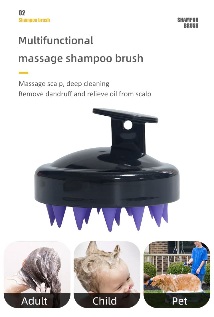 KitchenFest® Silicone Scalp Massage Brush - Shampoo & Hair Conditioner Tool for Deep Cleansing & Relaxation - Perfect for Salon, Home Spa & Daily Hair Care Routine