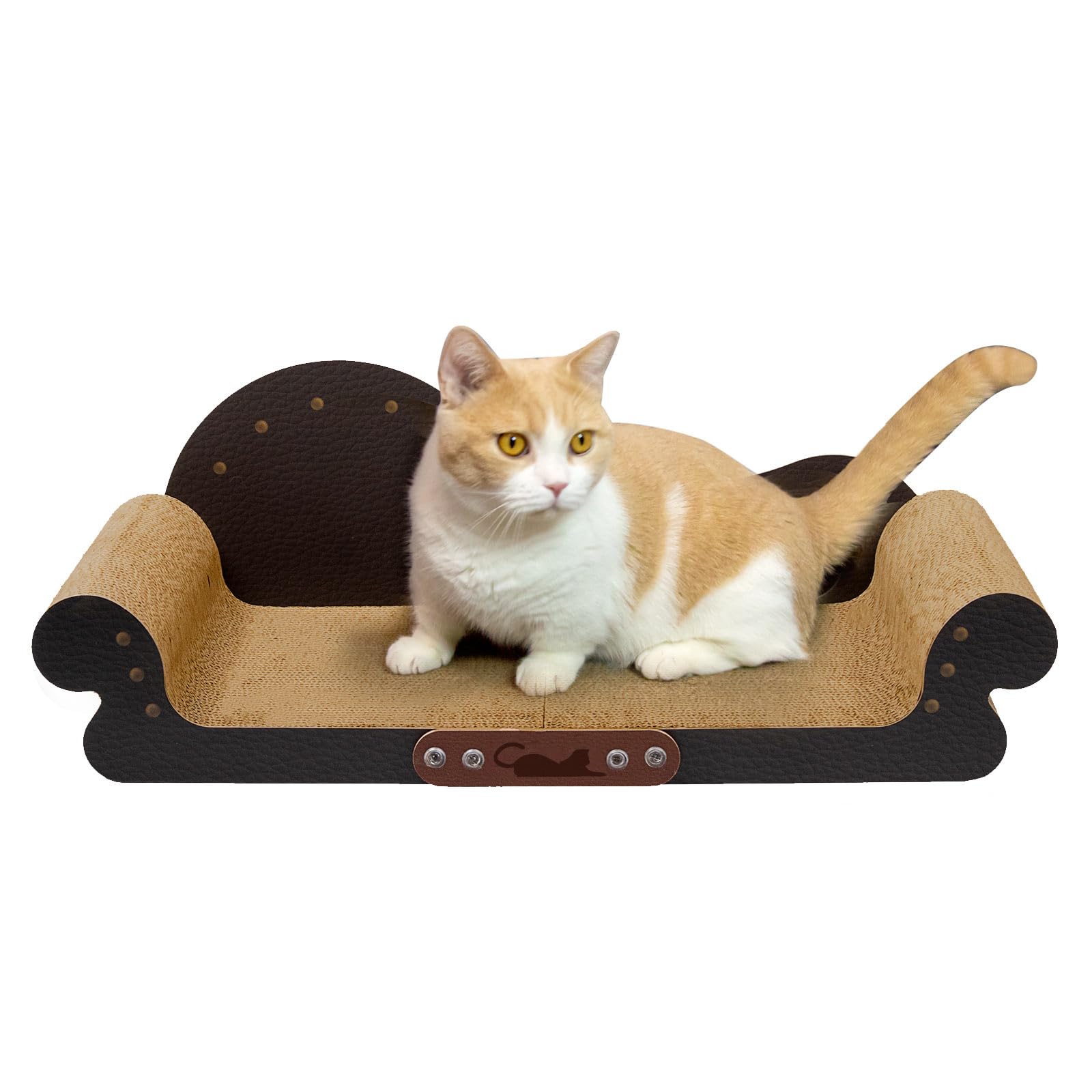 Premium Cat Scratcher Lounge Bed - Large Scratching Pad & Comfortable Couch for Indoor Cats - Perfect for Playtime, Napping & Protecting Furniture