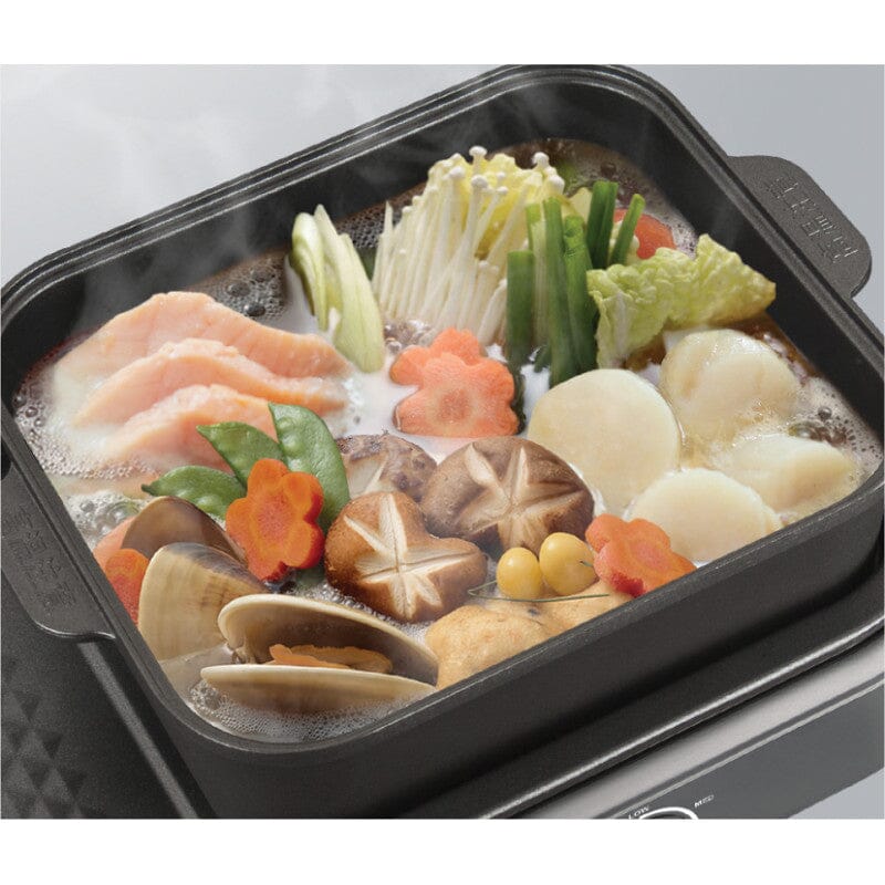 Cornell CCGEL98DT 2-in-1 Steamboat & BBQ Non-Stick Grill Hotpot Set - Electric Indoor/Outdoor Cooking for Family Gatherings, Parties & Camping