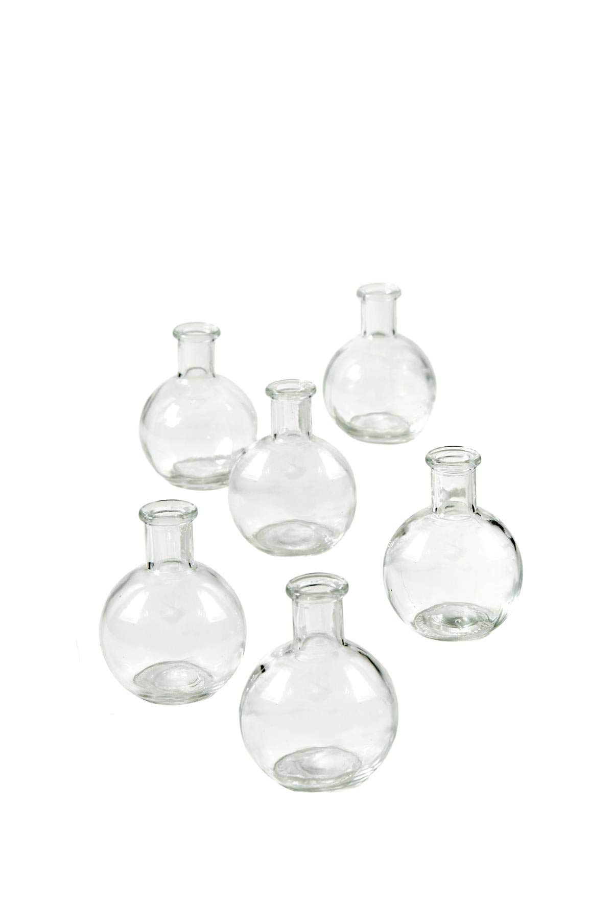 Set of 36 Clear Glass Ball Bud Vases - 4