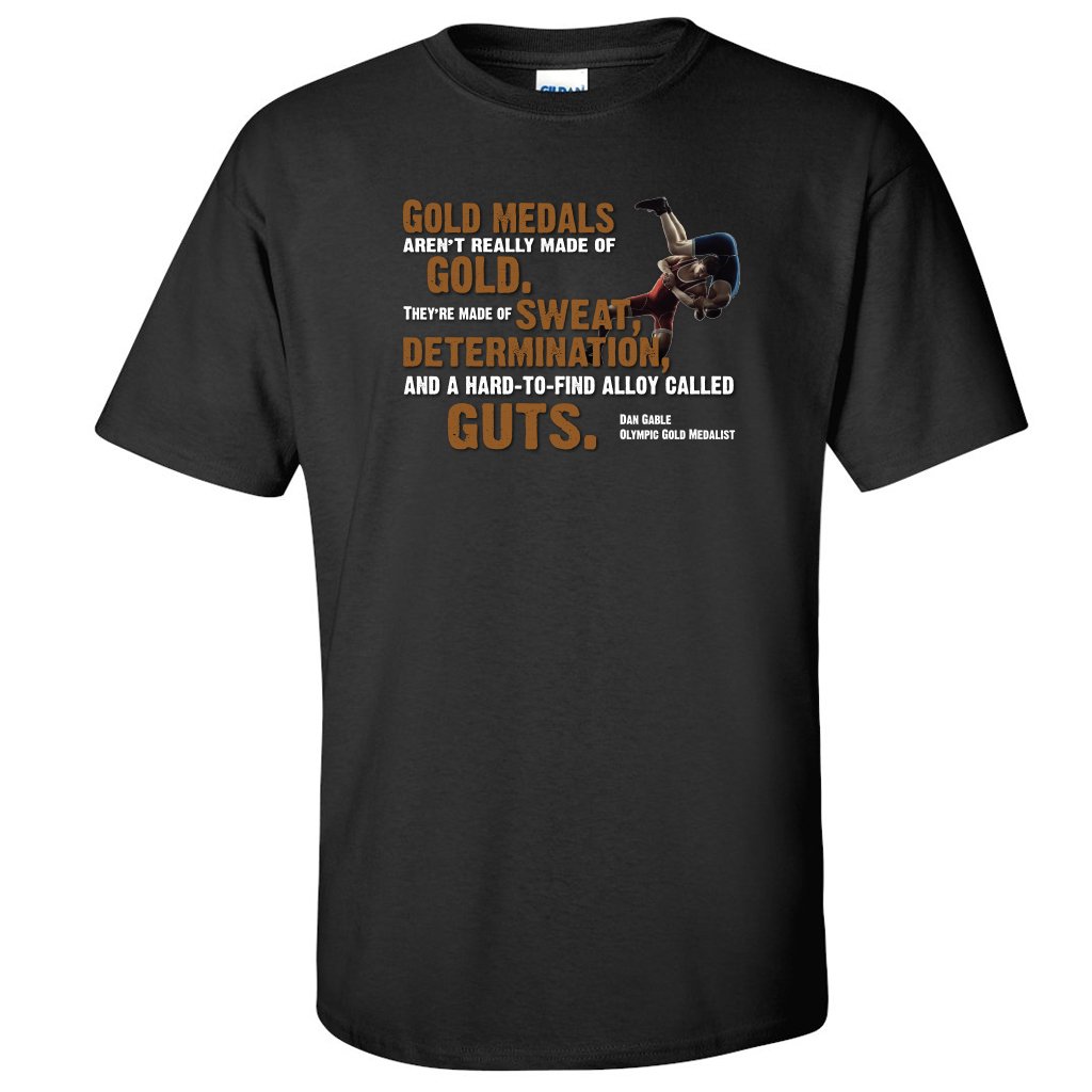 VictoryStore Apparel - Gold Medal Wrestling Champion T-Shirt for Men & Women | Comfortable Cotton Tee for Training, Competitions & Fan Support