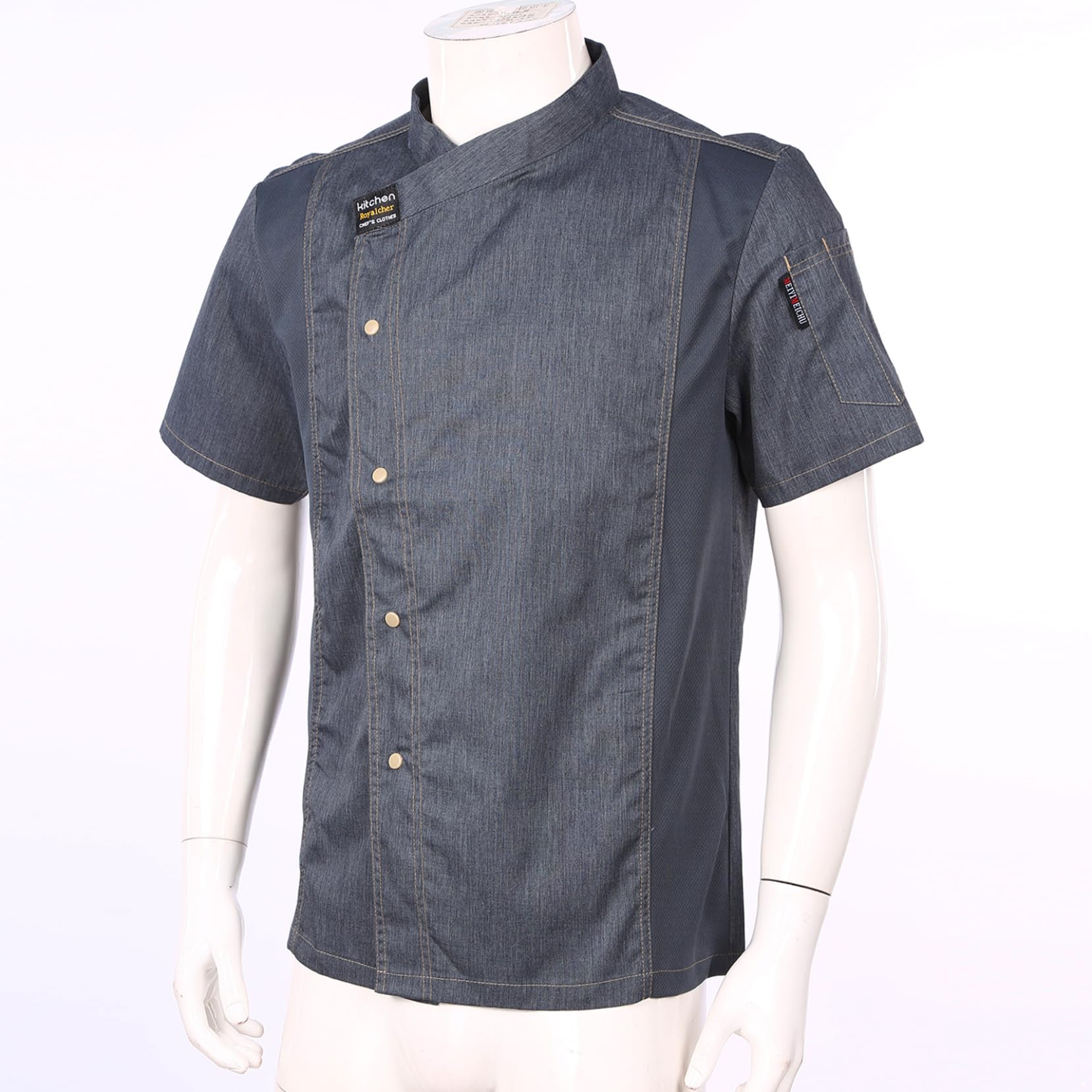 Professional Unisex Short Sleeve Chef Coat - Breathable Kitchen Uniform for Men & Women | Perfect for Restaurants, Cooking Classes & Culinary Professionals