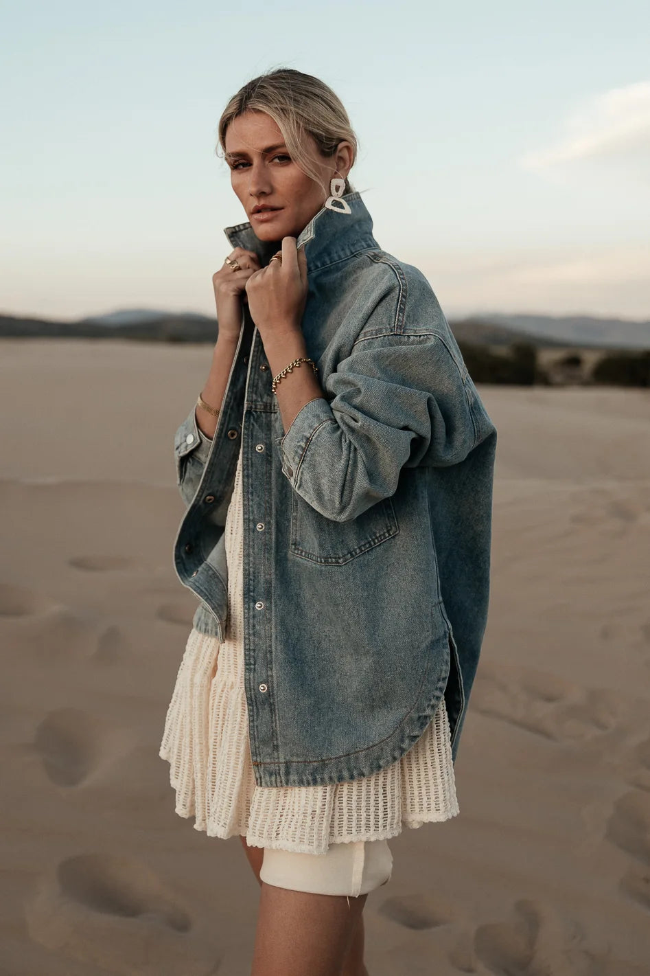 Eloise Women's Blue Denim Jacket - Stylish Lightweight Jean Jacket for Casual Outfits & Layering | Perfect for Spring, Fall & Everyday Wear
