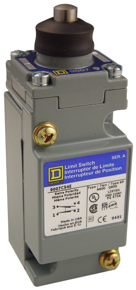 Heavy Duty Telemecanique 9007C54E NEMA Limit Switch - 1 Pole, Full Size, Top Push Plunger Head - Ideal for Industrial Automation & Machinery Safety Control