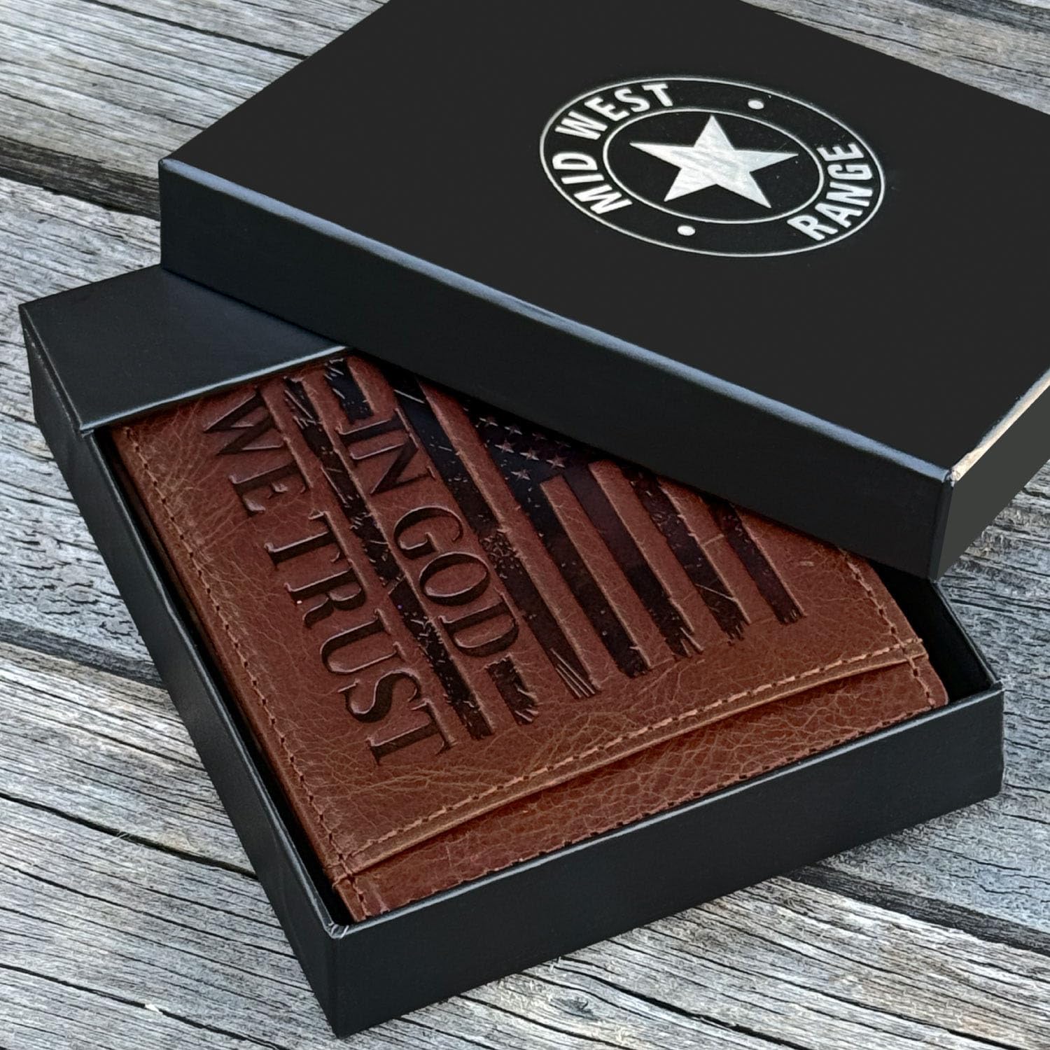 Patriotic American Flag Wallet for Men - RFID Blocking & 9 Card Slots with Super Strong Magnetic Money Clip - Slim Front Pocket Wallet Featuring 'IN GOD WE TRUST' - Perfect for Everyday Carry, Travel & Gifts