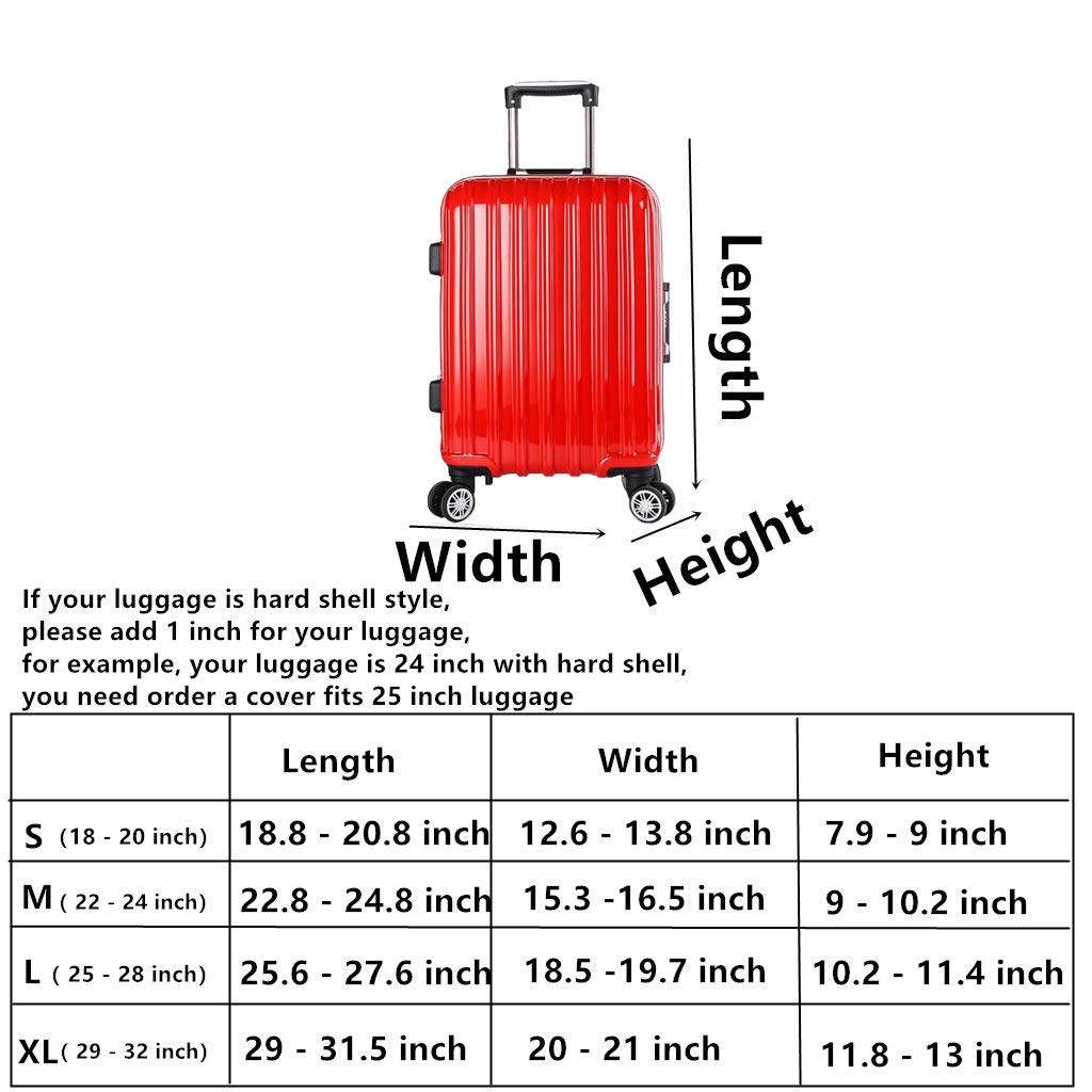 3D Animal Spandex Luggage Cover - Peacock Design Suitcase Protector for 18-20 Inch Travel Bags | Washable & Durable | Perfect for Airplane Travel, Vacation & Business Trips