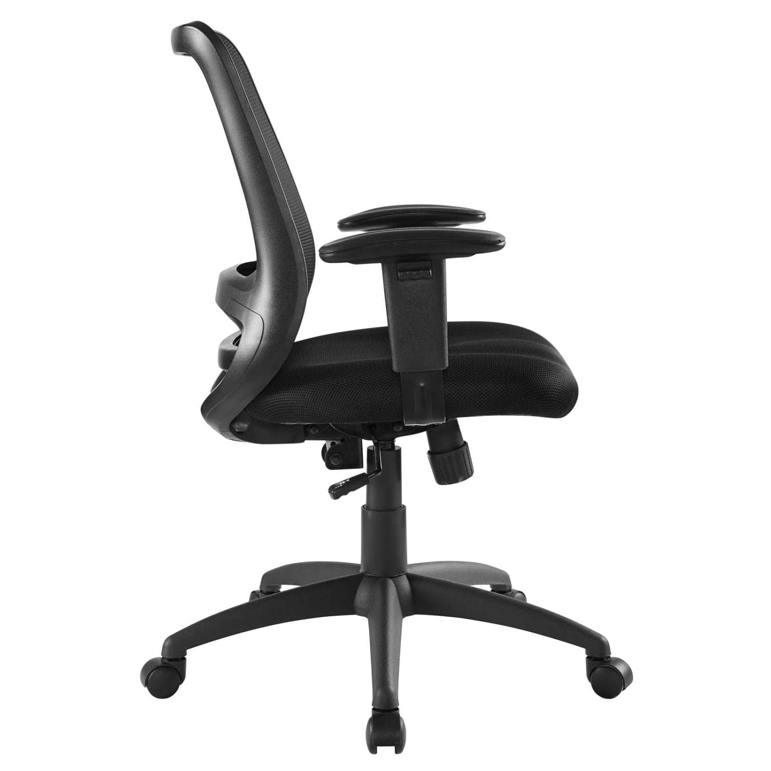 Modway Forge Mesh Adjustable Swivel Office Chair - Ergonomic Computer Desk Chair with Lumbar Support, Black - Perfect for Home Office, Gaming & Workspaces