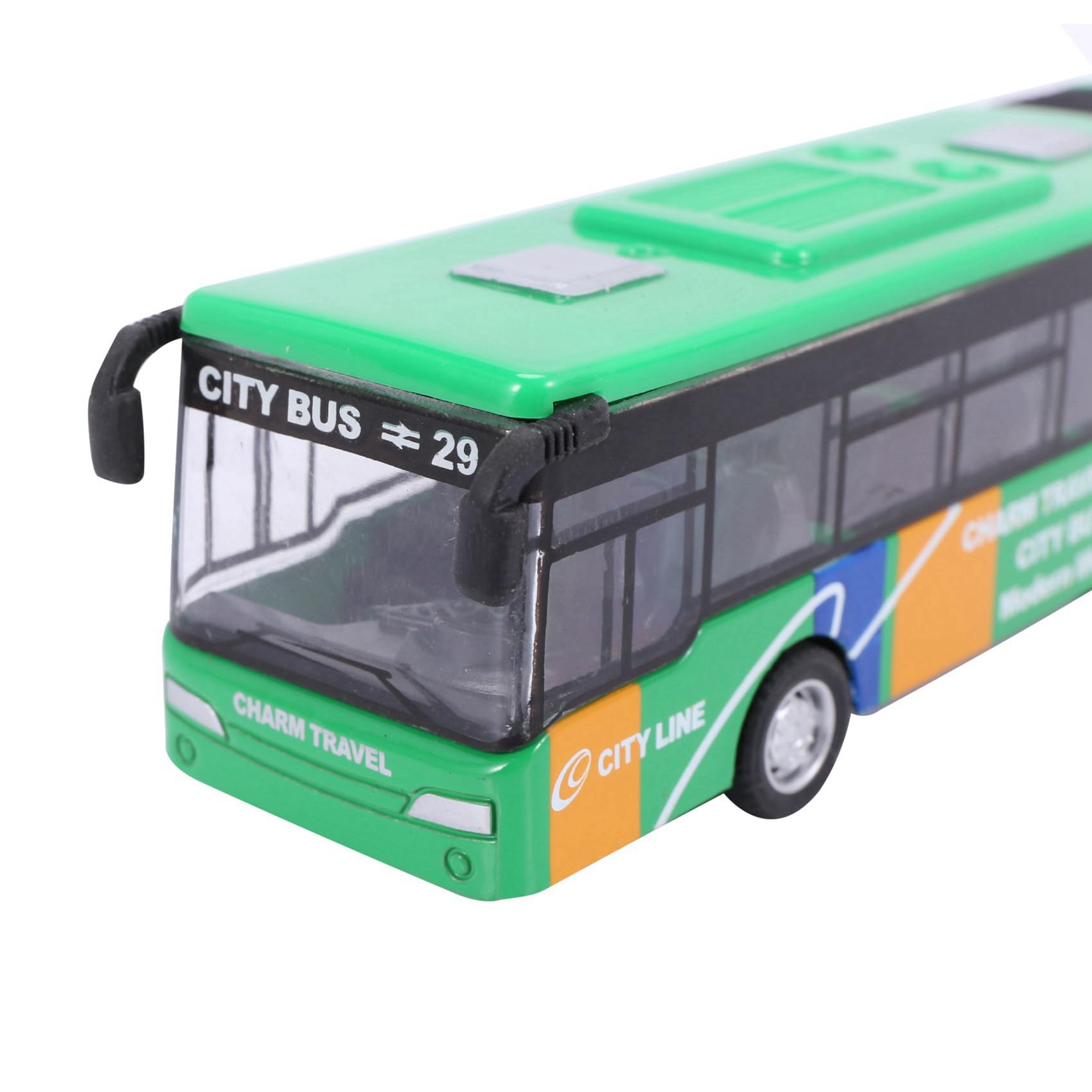 Verasail 2-Piece Diecast Toy Car Set - Miniature Green Bus & Vehicle for Kids, Toddlers & Small Babies | Perfect for Playtime, Collecting & Early Learning