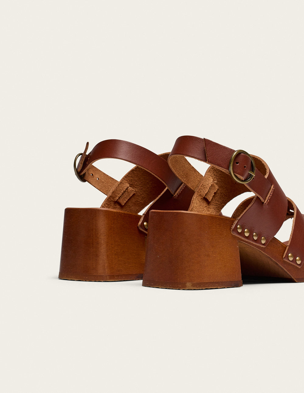 Opuntia Brown Leather Heeled Sandals - Elegant & Comfortable Women's Shoes for Summer, Parties & Casual Outings