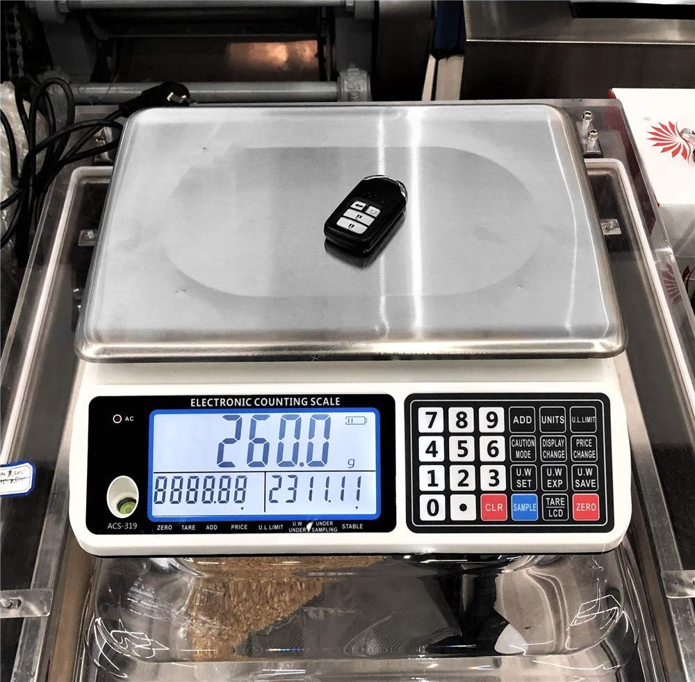 High Precision Digital Electronic Scale - Stainless Steel Commercial Platform Scale for Food, Meat, Jewelry & Postal Weighing with Tare & Zero Function - Perfect for Kitchen, Grocery Store, Warehouse & Shipping Use