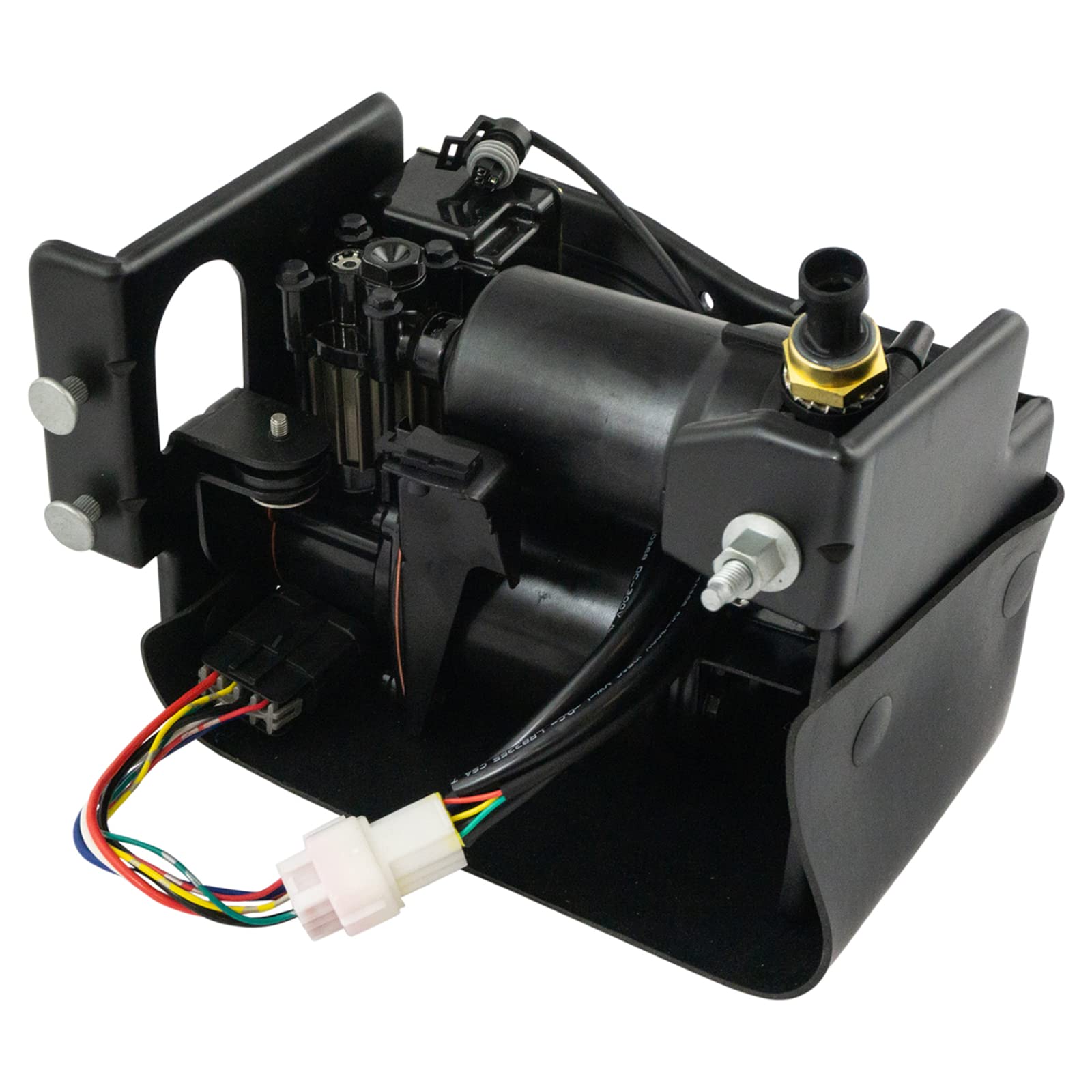 TRQ 5-Piece Front & Rear Air Suspension Shock Compressor Pump Kit for Chevy Tahoe & GMC Yukon - Off-Roading, Towing & Heavy-Duty Performance Upgrade