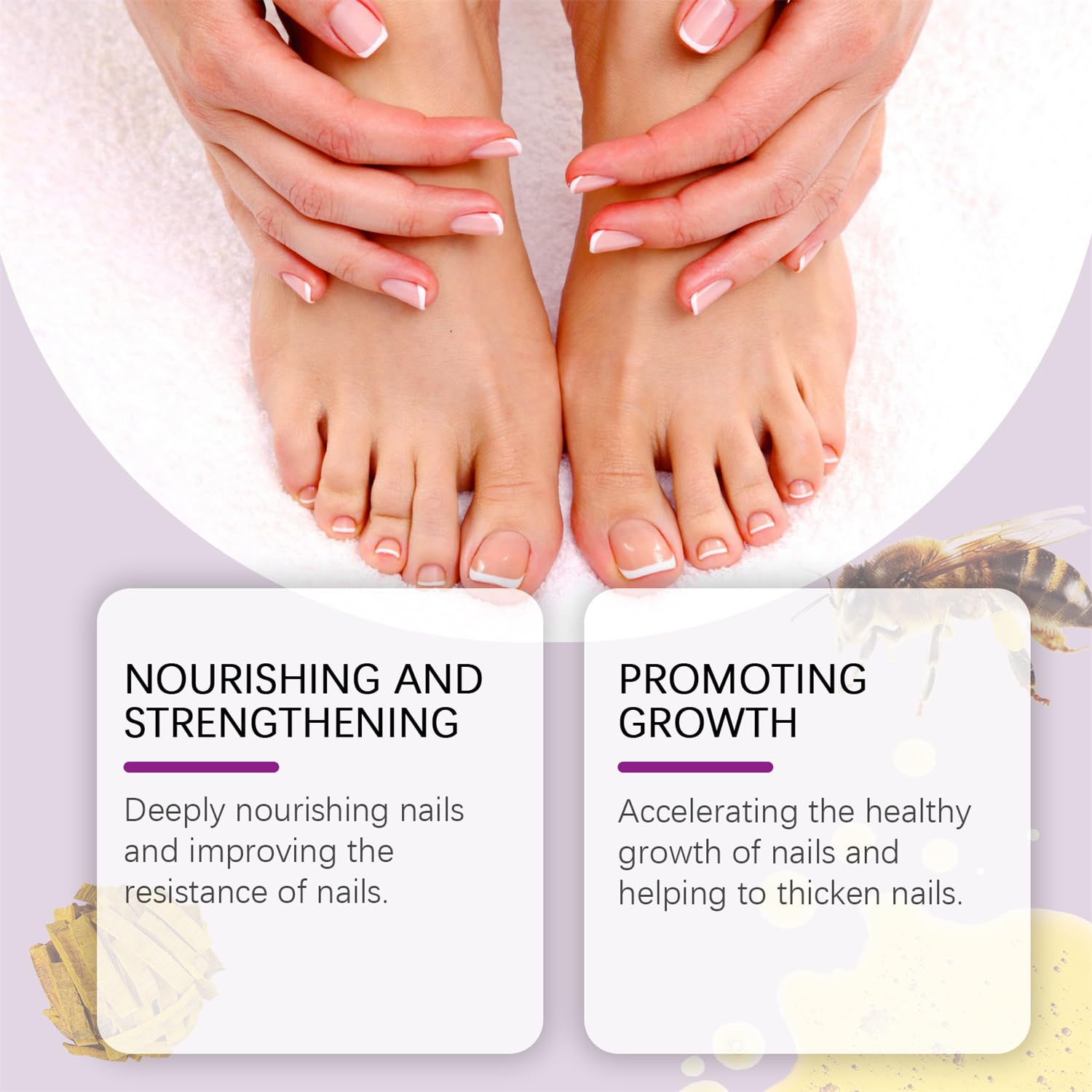 Bee Venom Nail & Foot Care Solution - Soothing Serum & Soft Nail Cream with Brush for Athlete's Foot, Thick Toenails, Cracked & Discolored Nails - 1pc - Perfect for Daily Foot Care & Nail Repair at Home