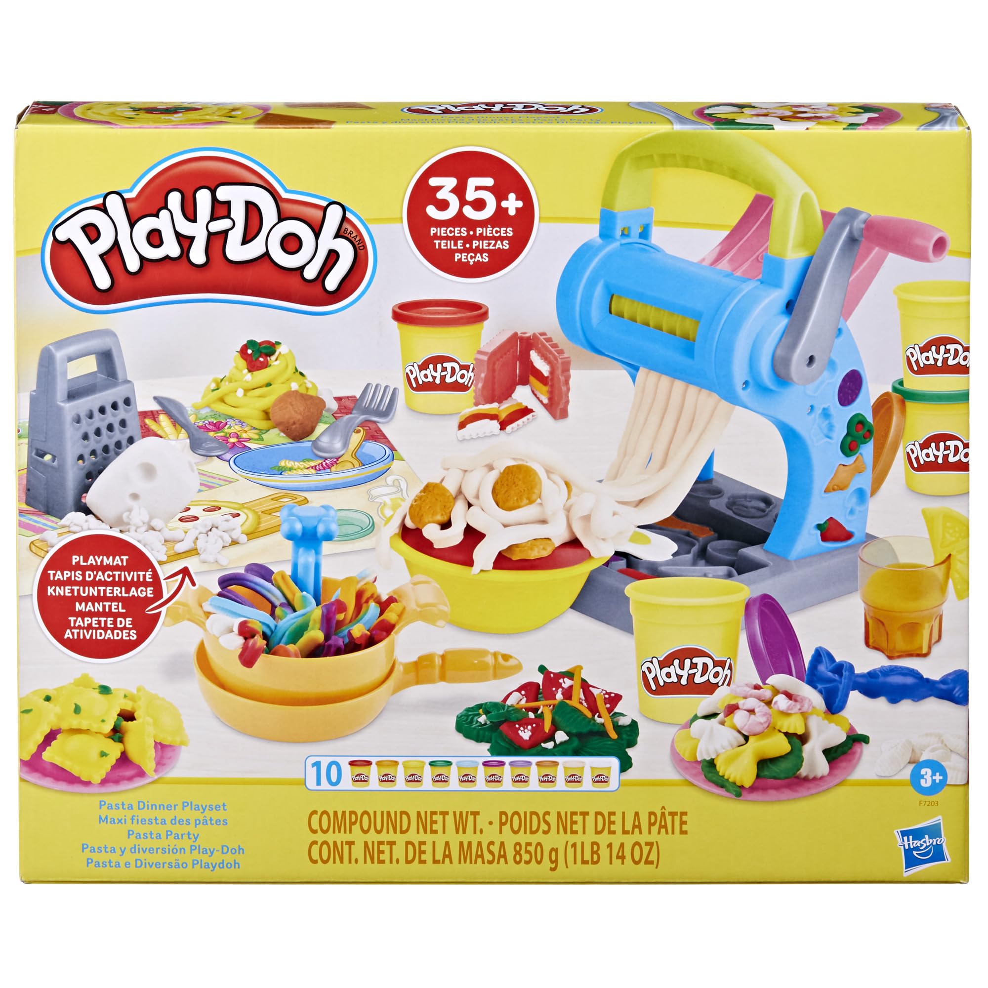 Play-Doh Pasta Dinner Playset - 35+ Realistic Kitchen Toys & Accessories for Kids Ages 3+ | Pretend Play Kitchen Set for Boys & Girls | Perfect for Role-Playing, Birthday Gifts & Preschool Learning Activities