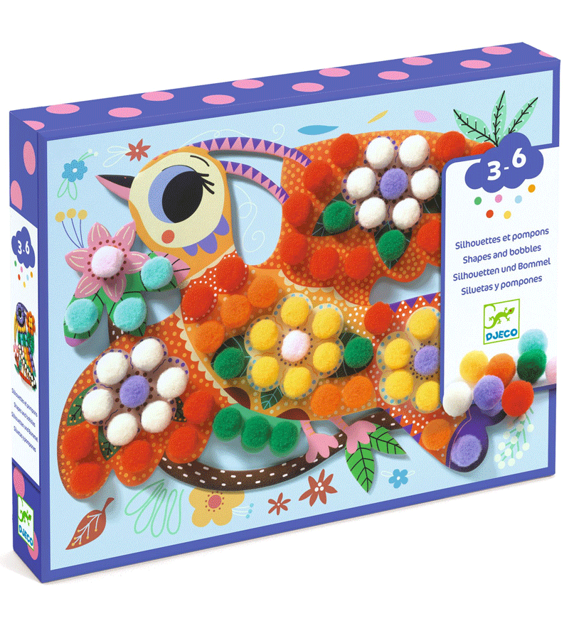 Shapes and Bubbles Birds Puzzle Game by Djeco - Fun Educational Toy for Kids Ages 3-5 | Perfect for Preschool Learning & Family Game Night